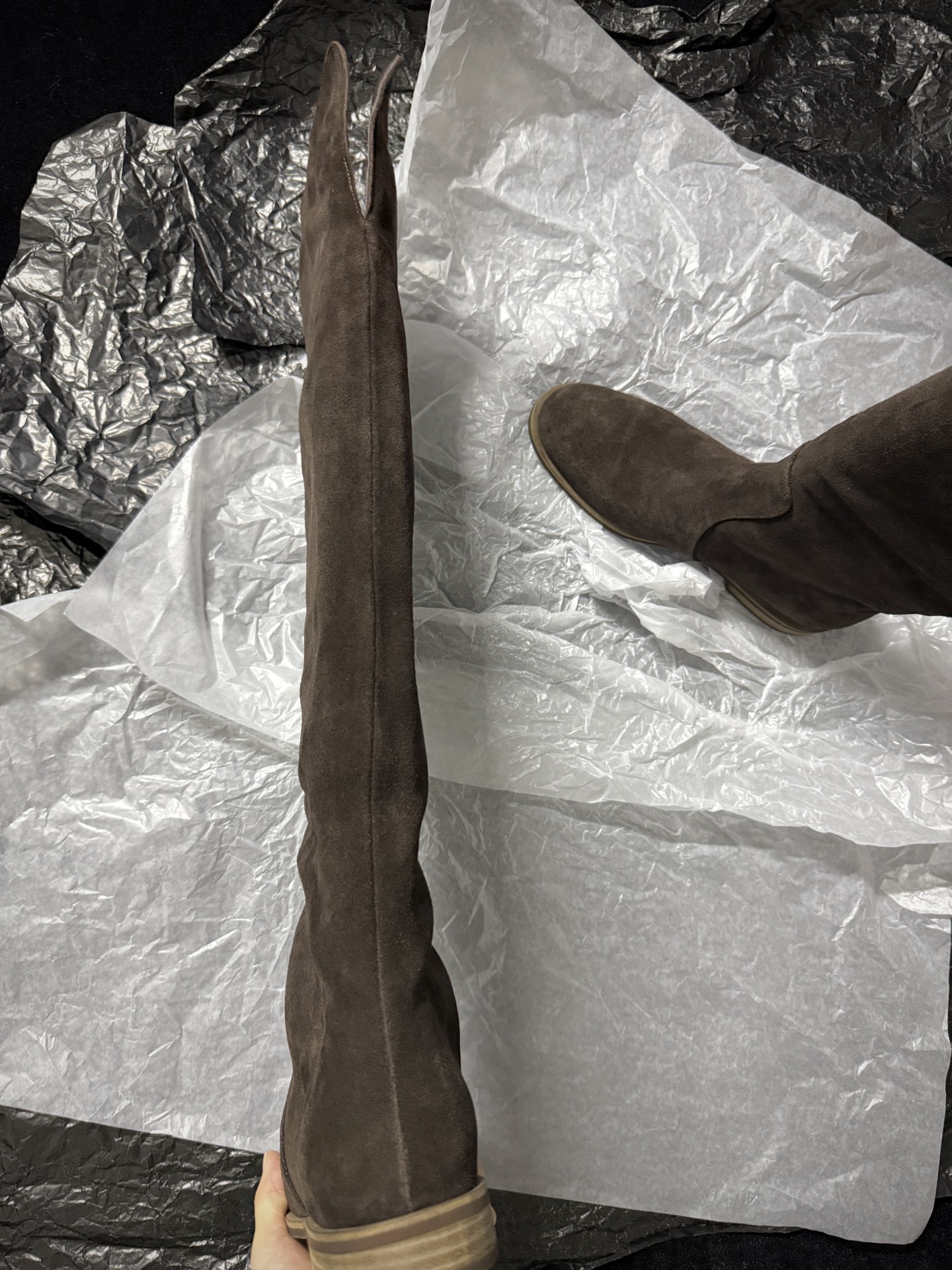 Gianvito Rossi Suede Over-the-Knee Boots