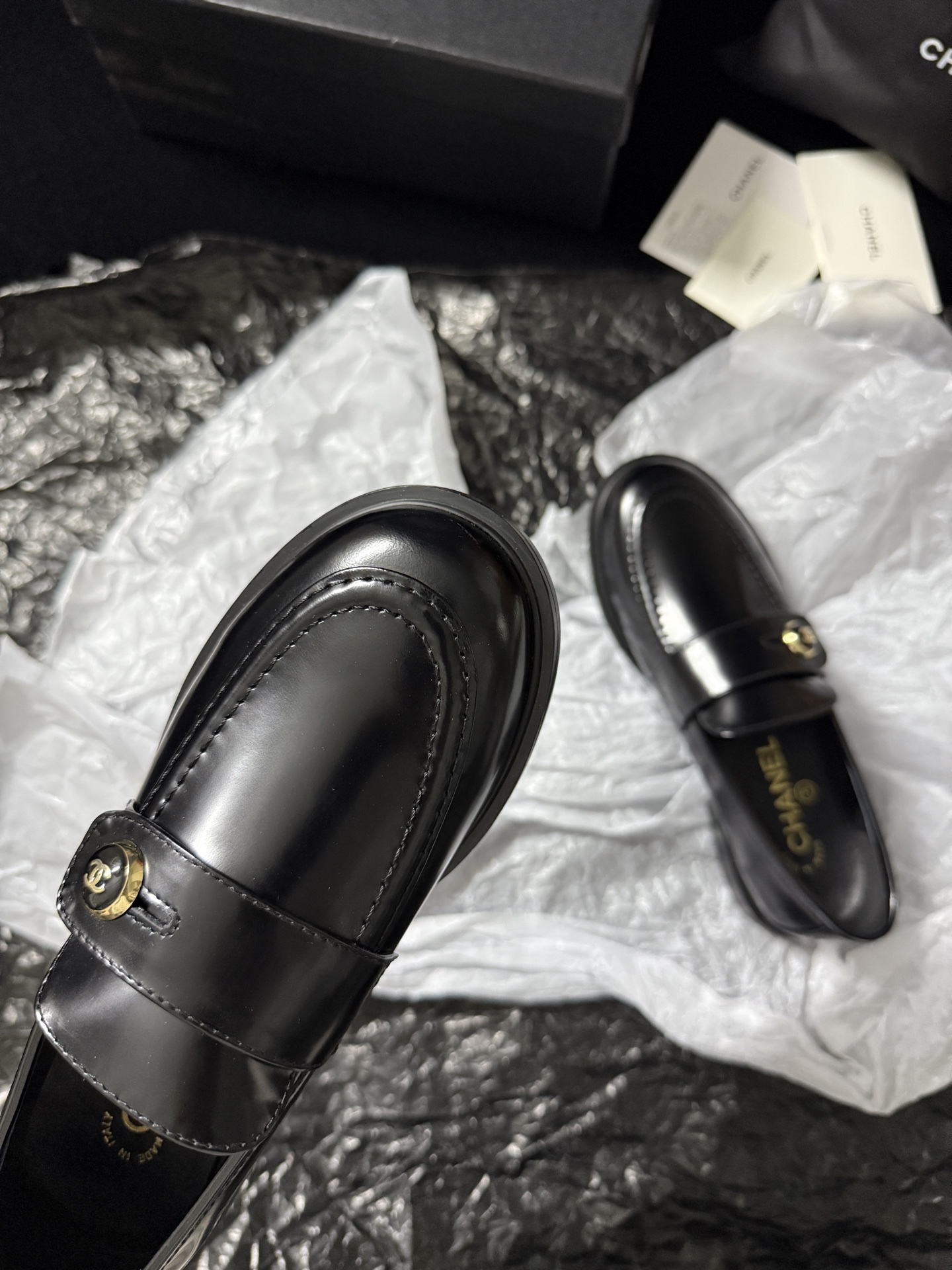 Chanel Glossy Loafers