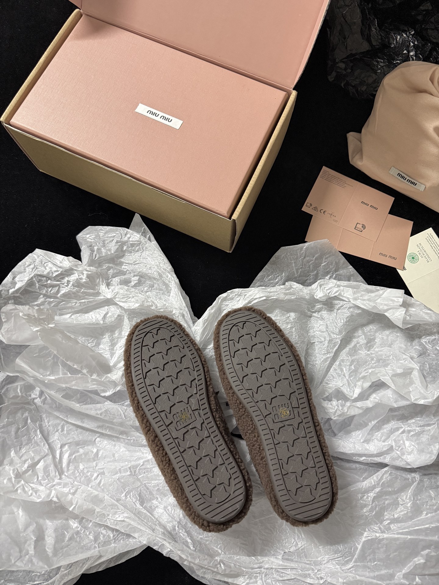 Miu Miu Wool Lace-Up Loafers