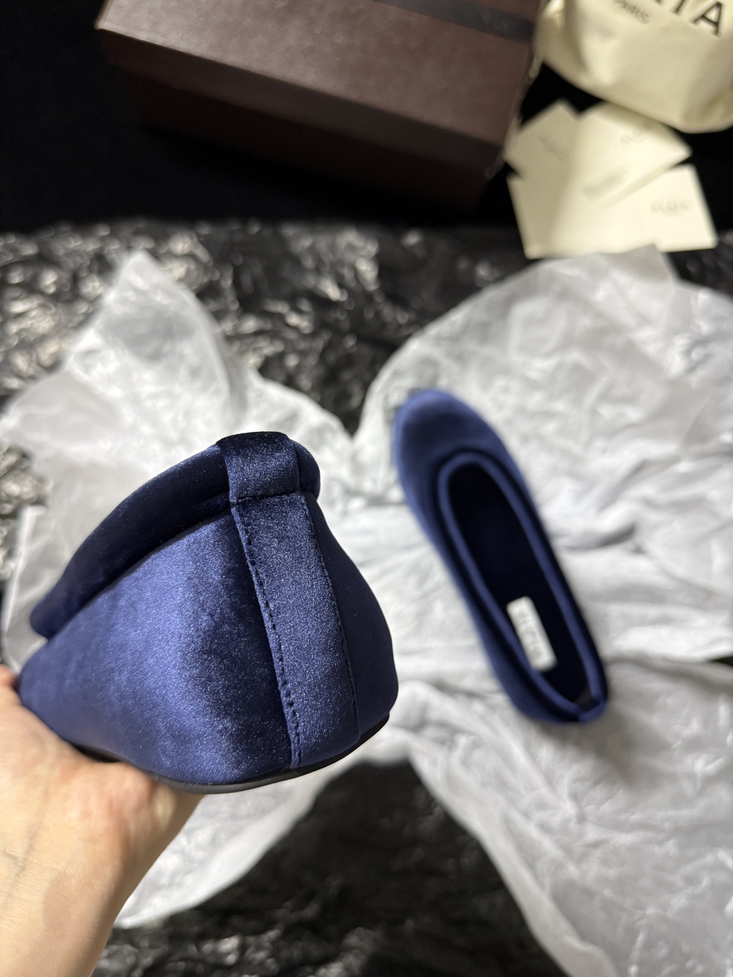 ALAIA Velvet Ballet Flats