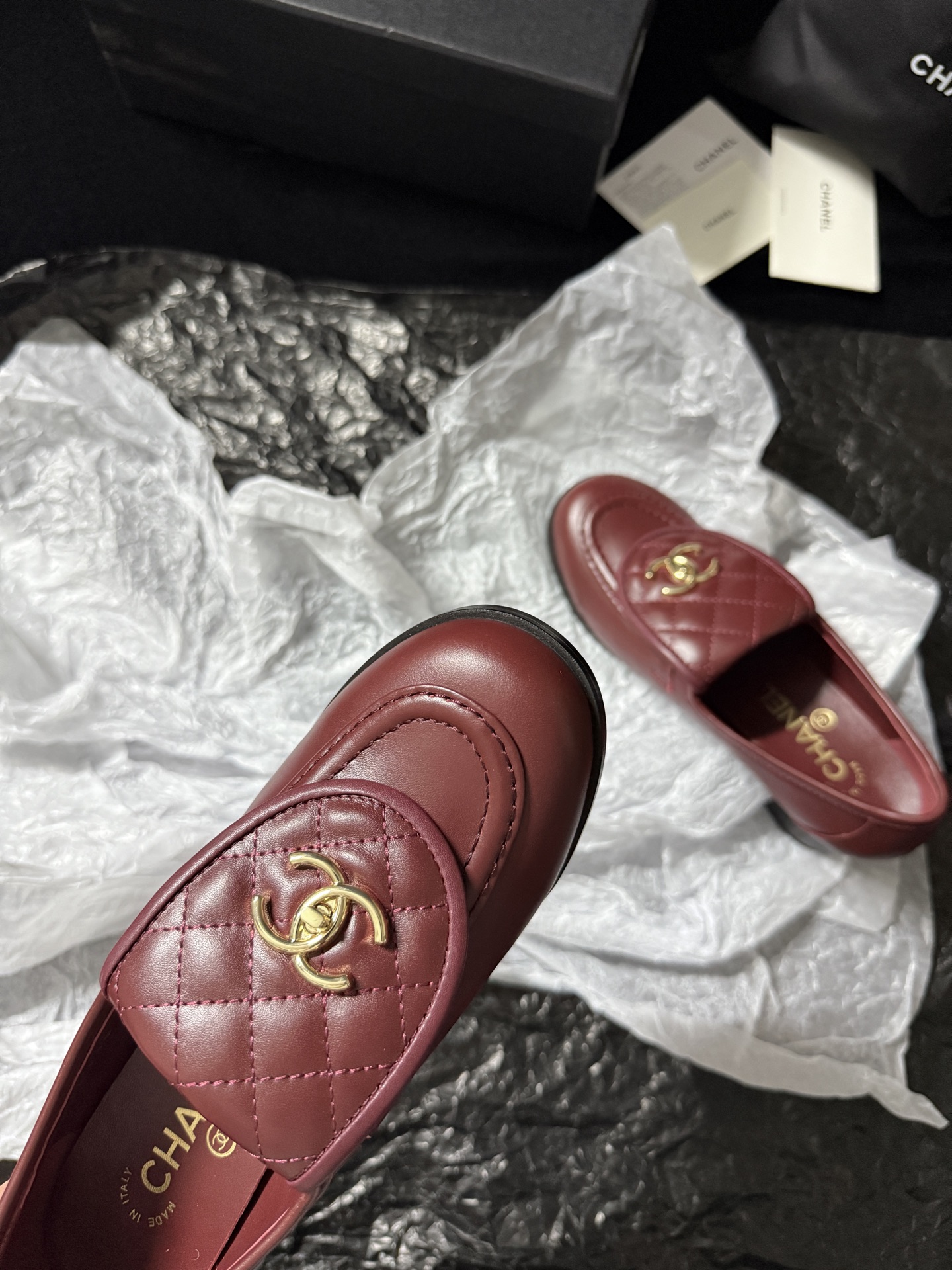 Chanel Quilted Loafers