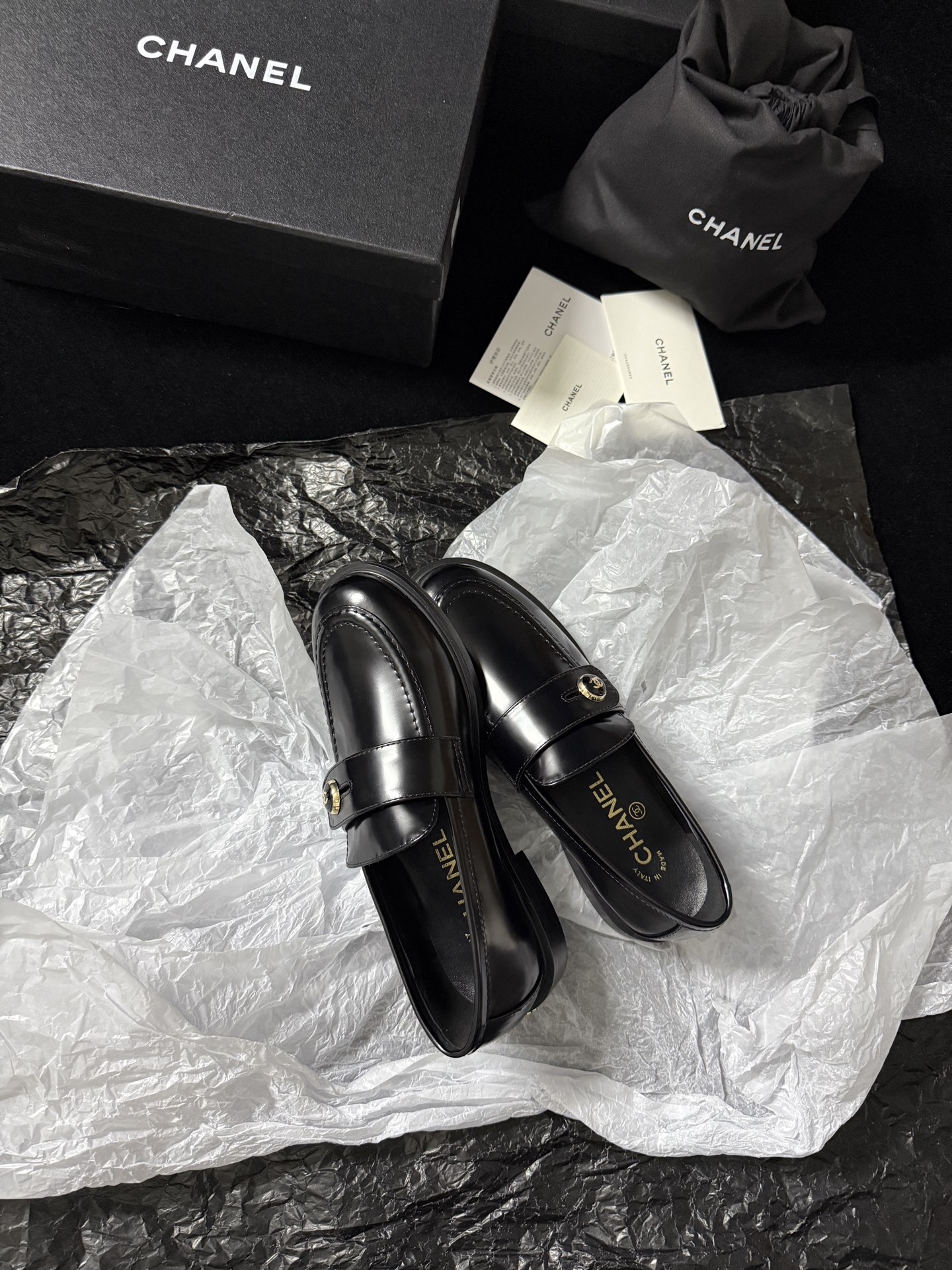Chanel Glossy Loafers