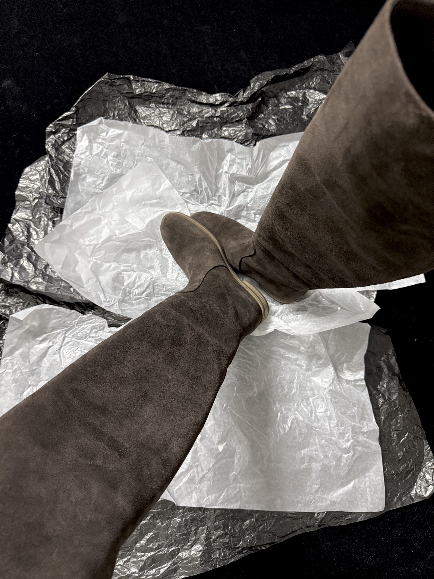 Gianvito Rossi Suede Over-the-Knee Boots