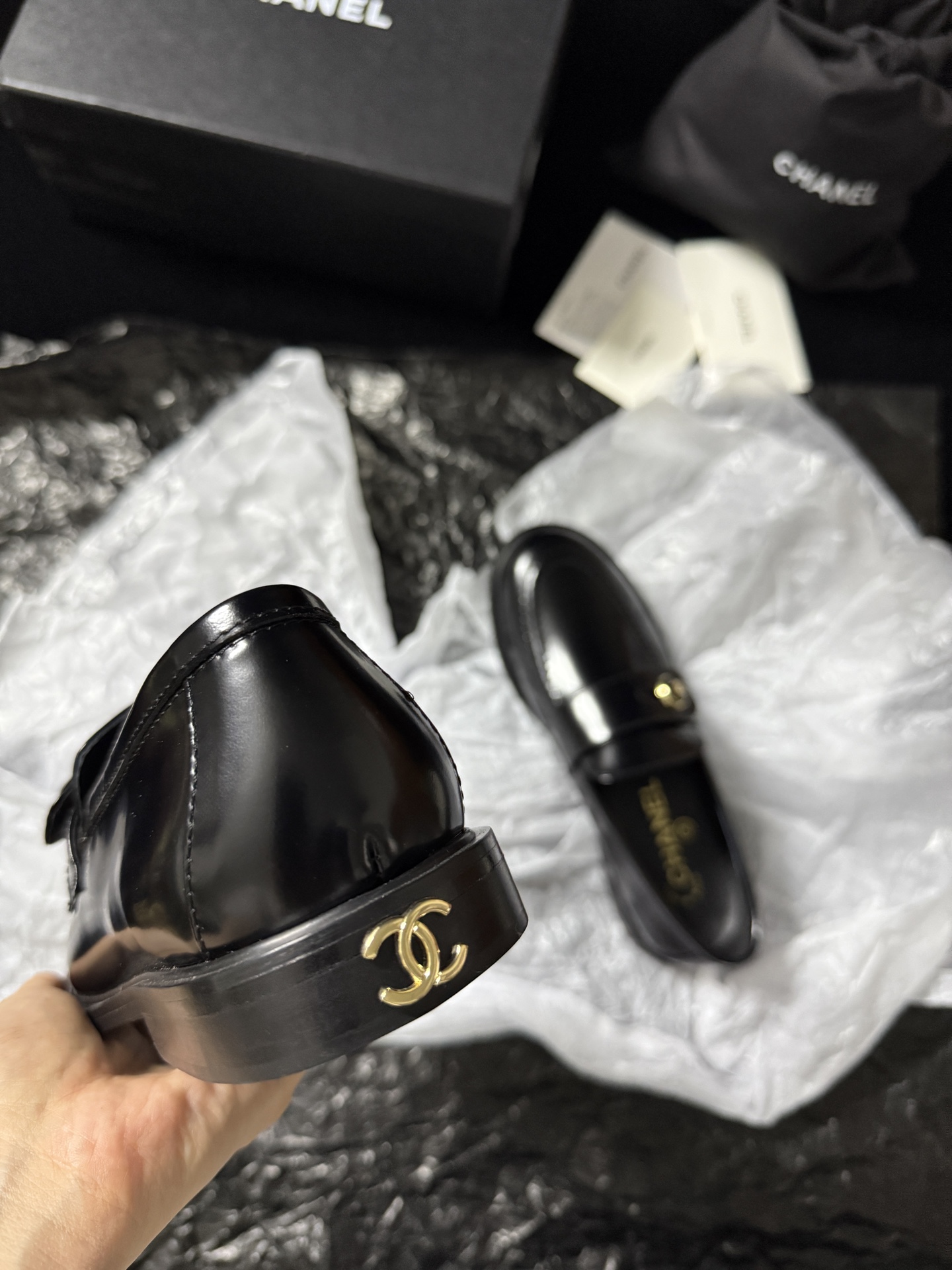 Chanel Glossy Loafers