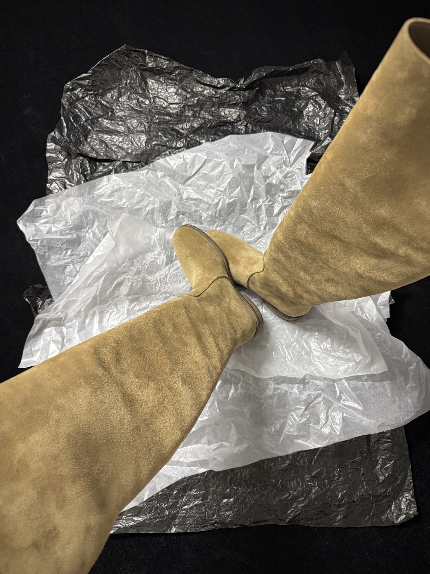 Gianvito Rossi Suede Over-the-Knee Boots