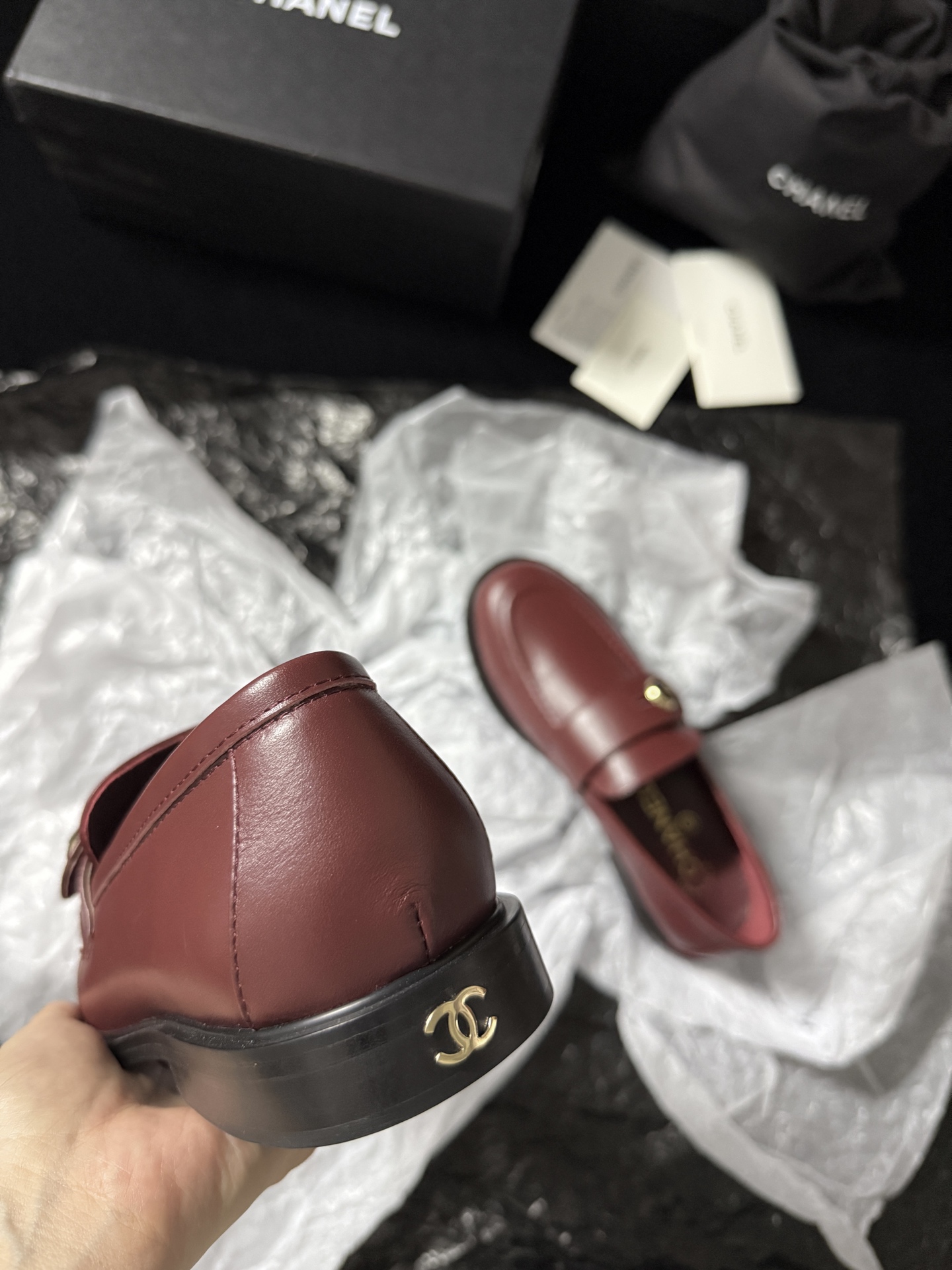 Chanel Glossy Loafers