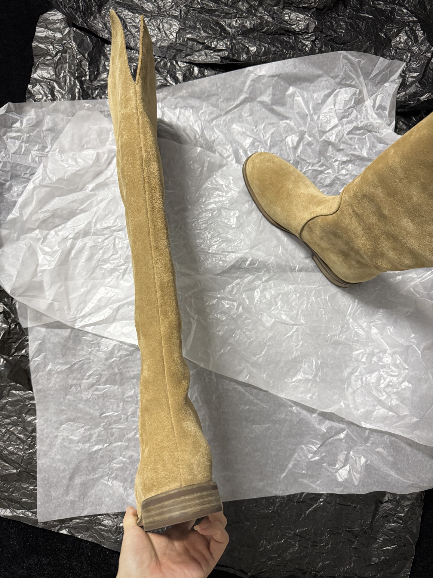 Gianvito Rossi Suede Over-the-Knee Boots