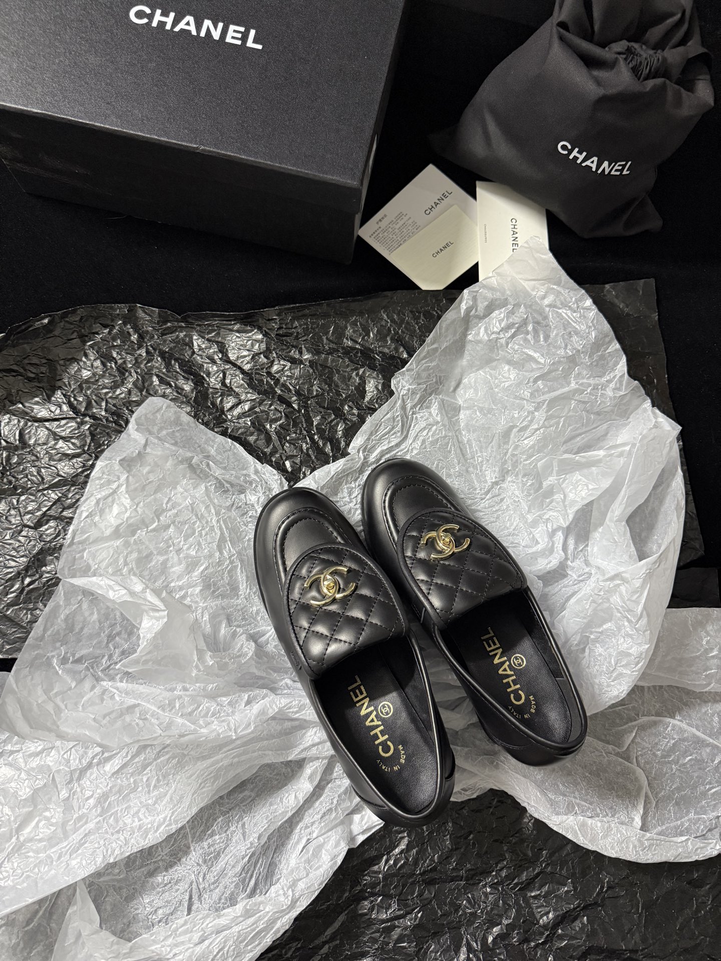 Chanel Quilted Loafers