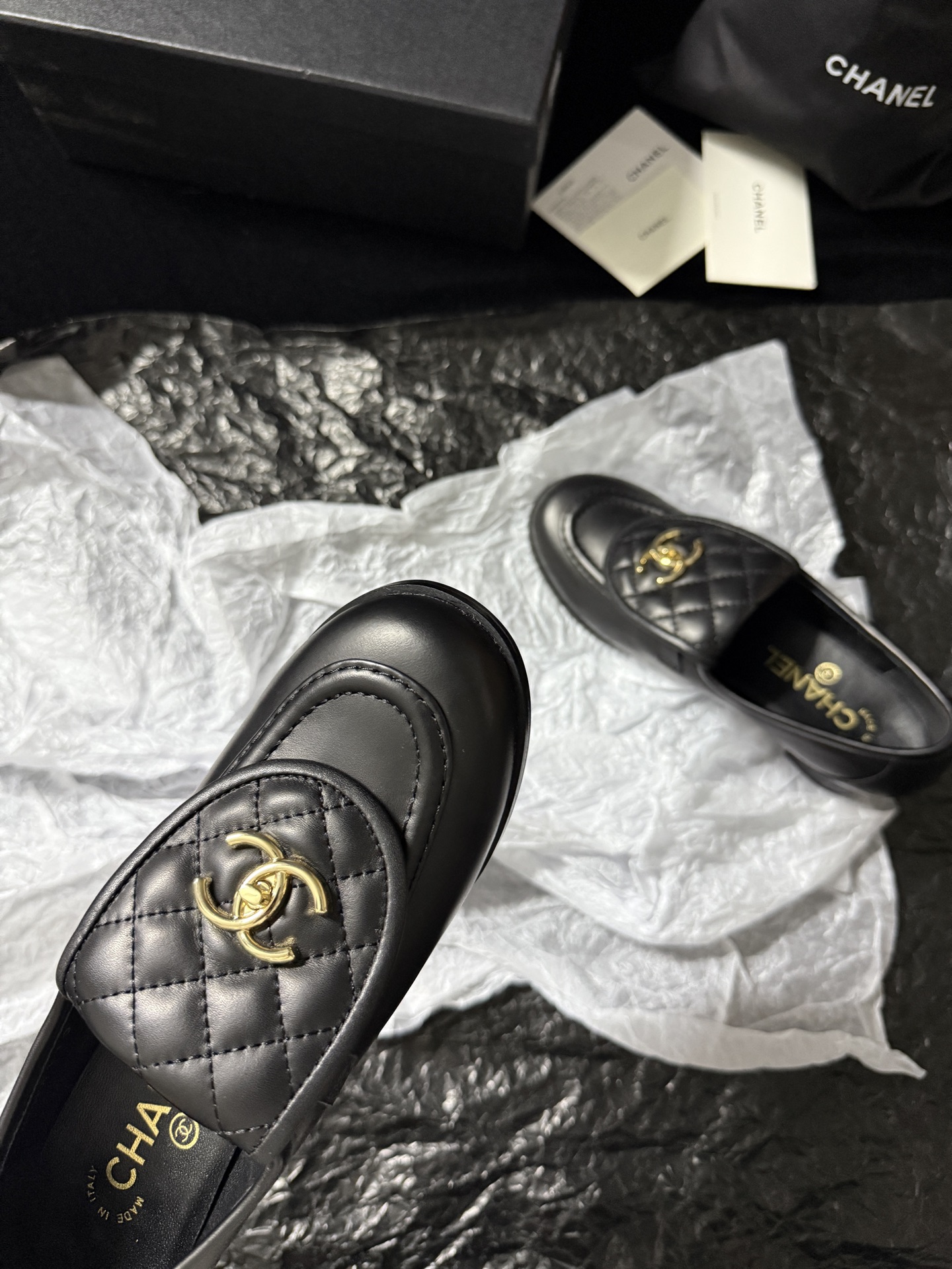 Chanel Quilted Loafers