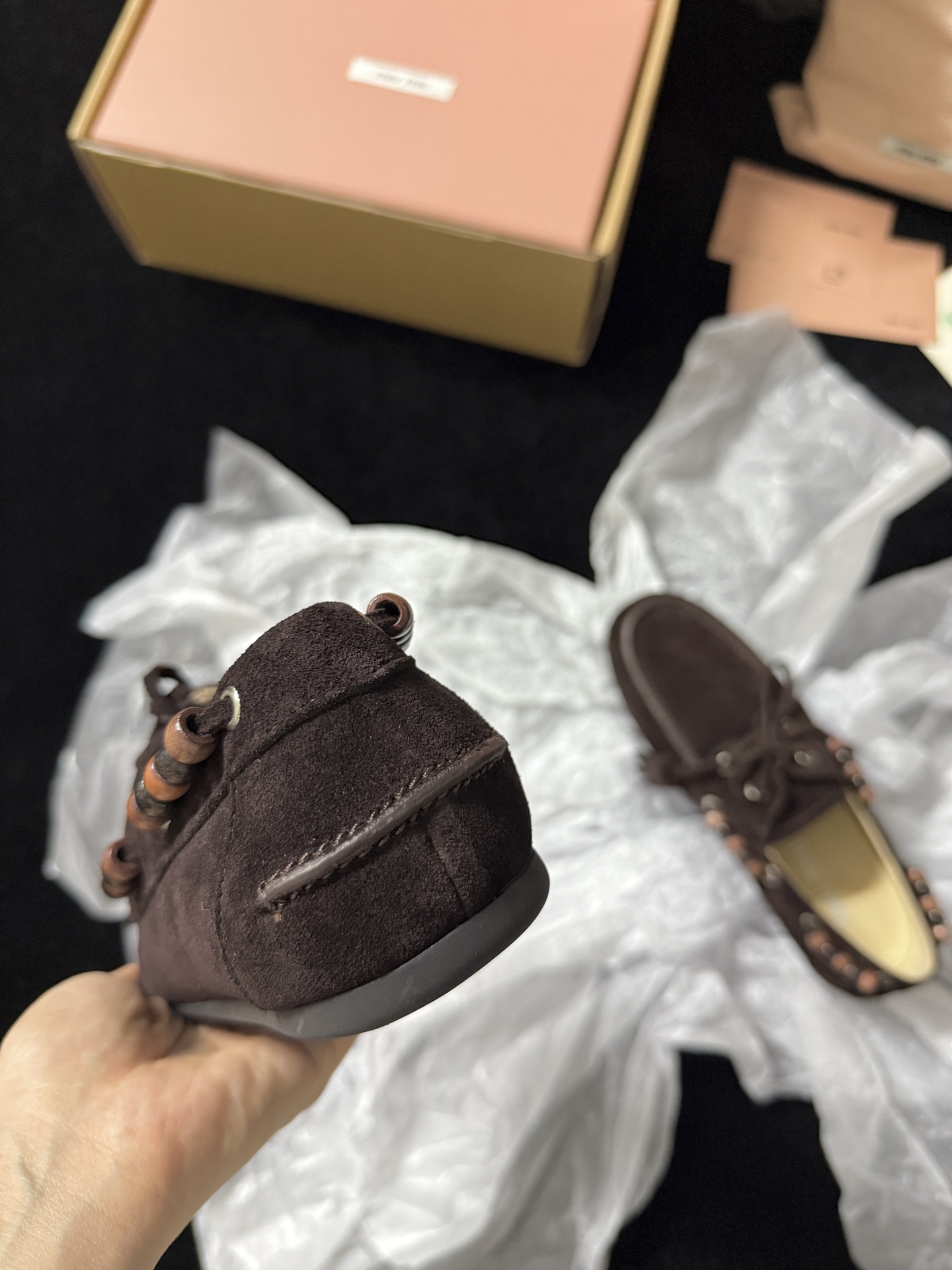 Miu Miu Beaded Tassel Loafers