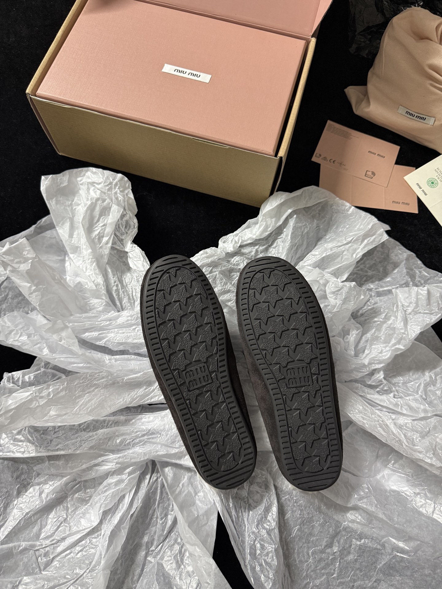 Miu Miu Wool Tassel Mule Slippers