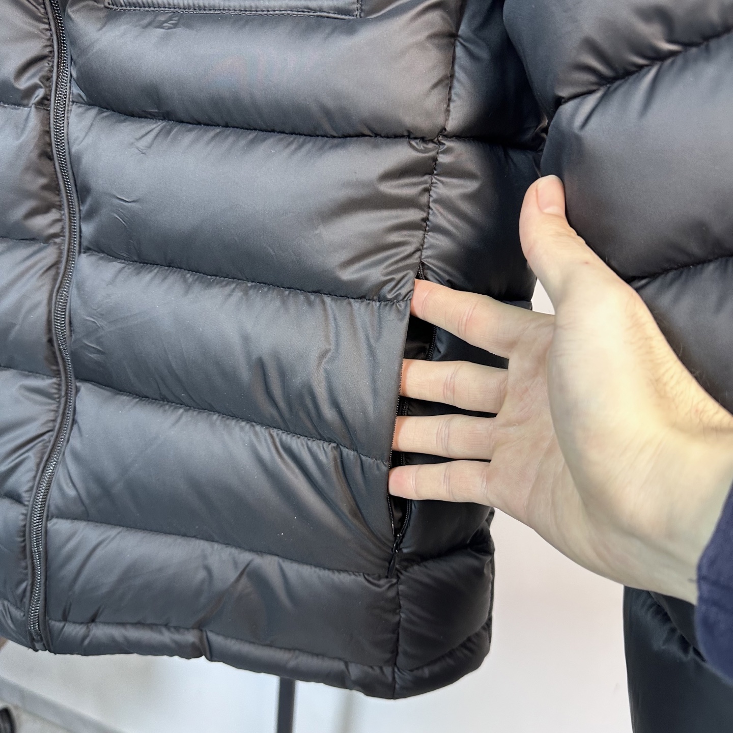 MONCLER Stand-Collar Down Jacket with Pocket Patches