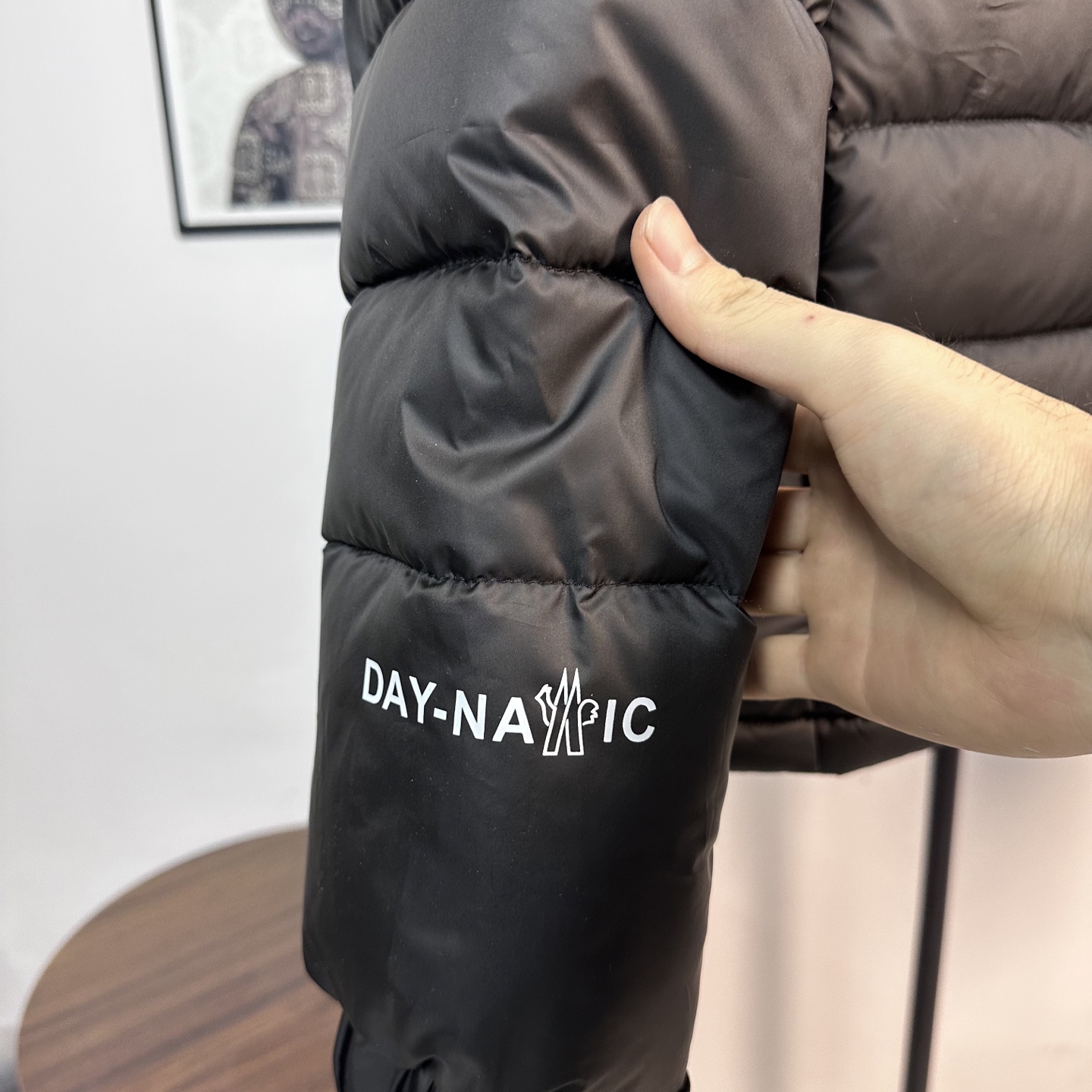 MONCLER Stand-Collar Down Jacket with Pocket Patches