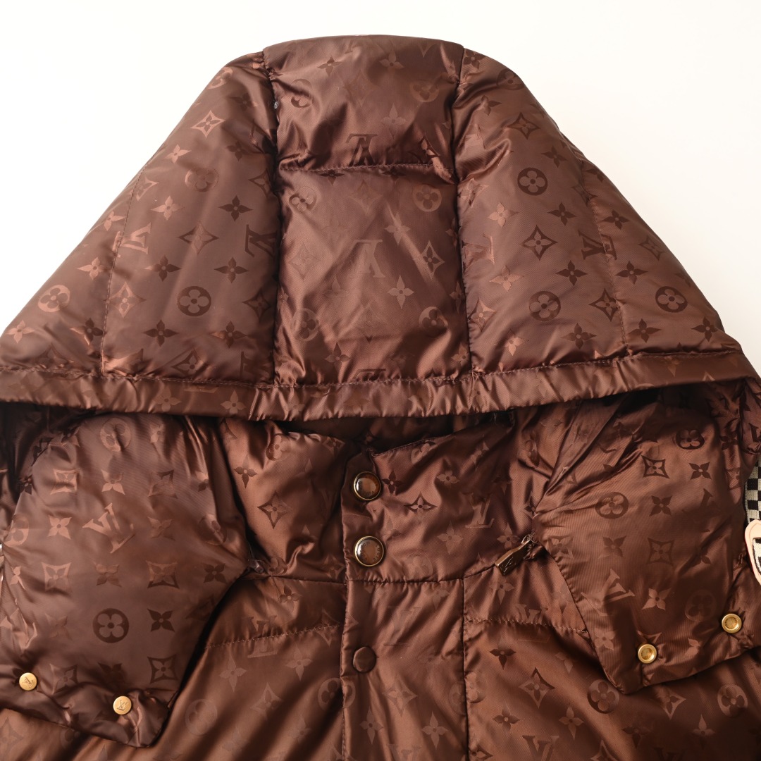 Louis Vuitton Ski Series Fully Printed Monogram Lamb Fleece Down Jacket