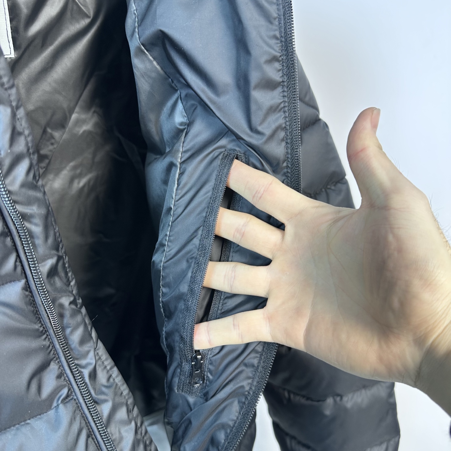 MONCLER Stand-Collar Down Jacket with Pocket Patches