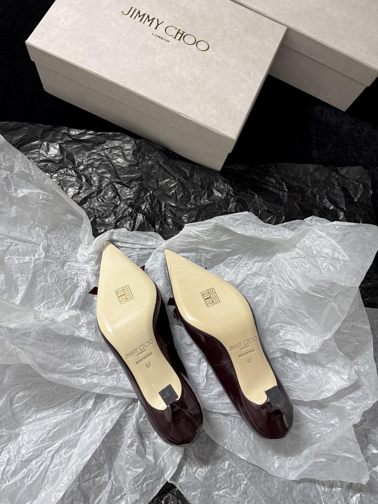 Jimmy Choo Pointed toe rhinestone shoes