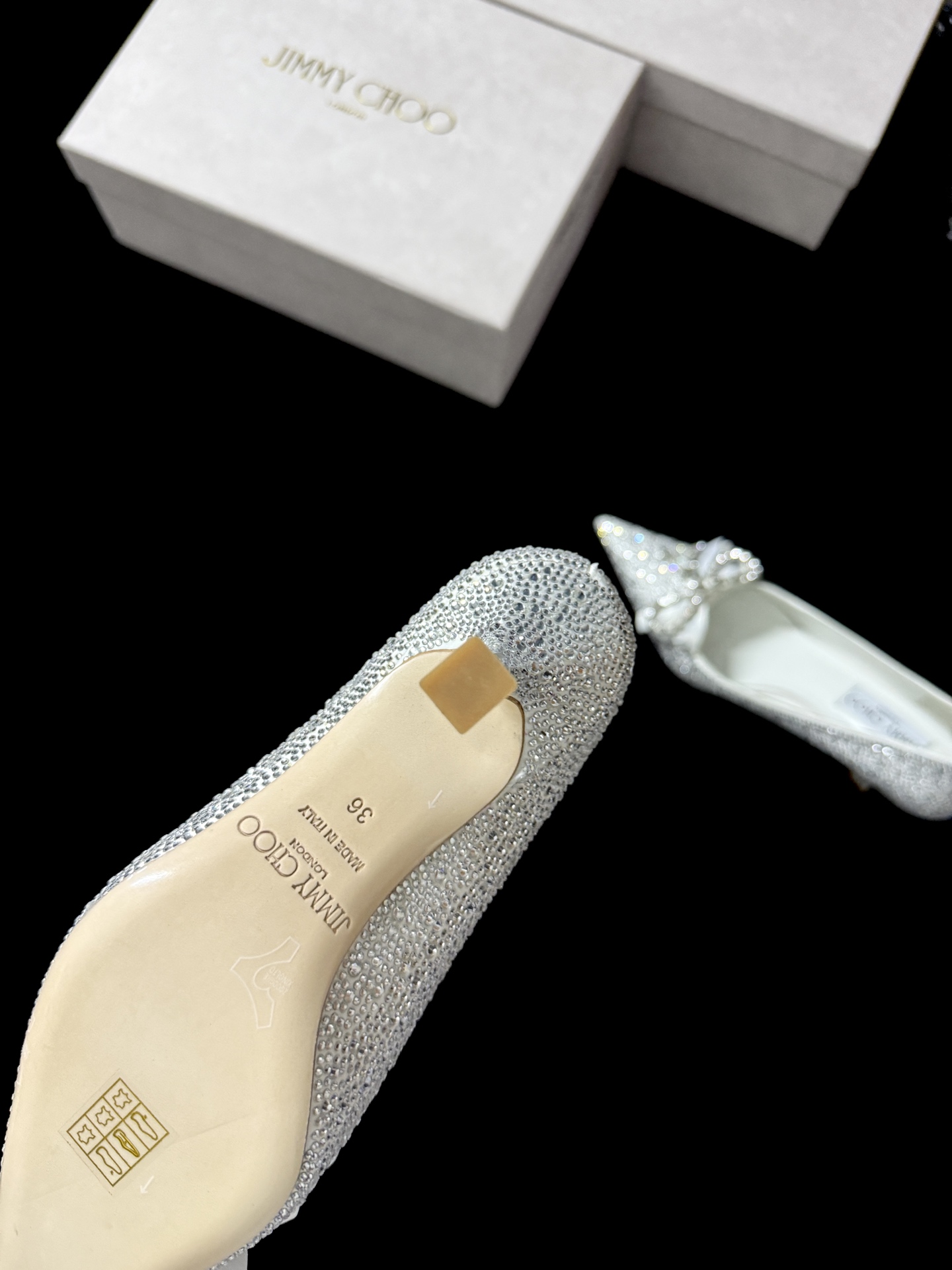 Jimmy Choo Pointed toe rhinestone shoes