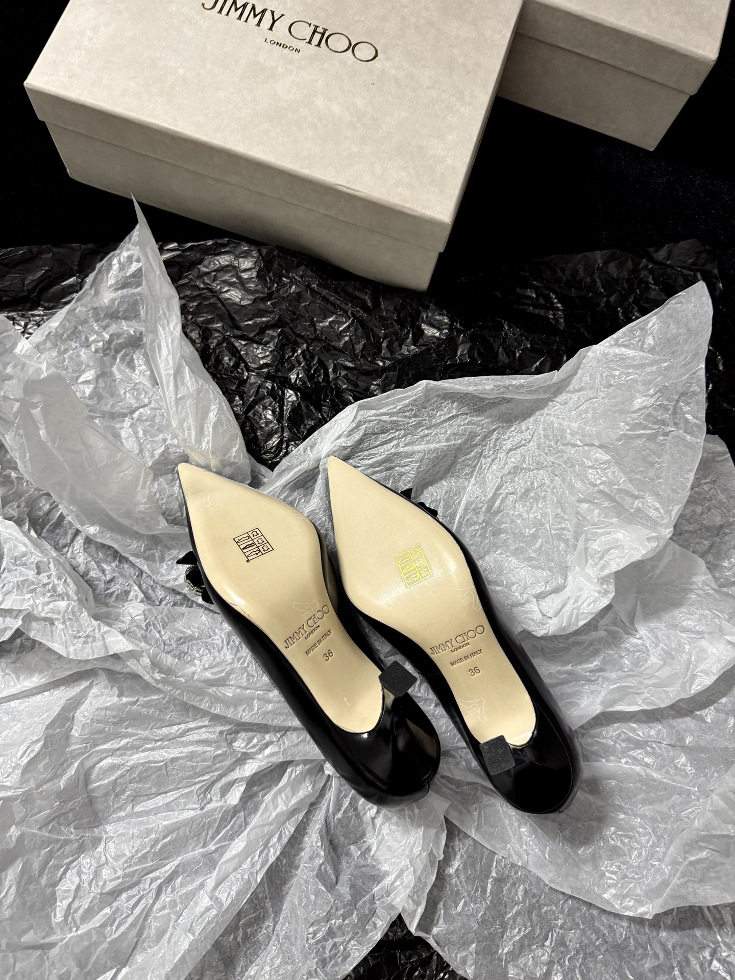 Jimmy Choo Pointed toe rhinestone shoes