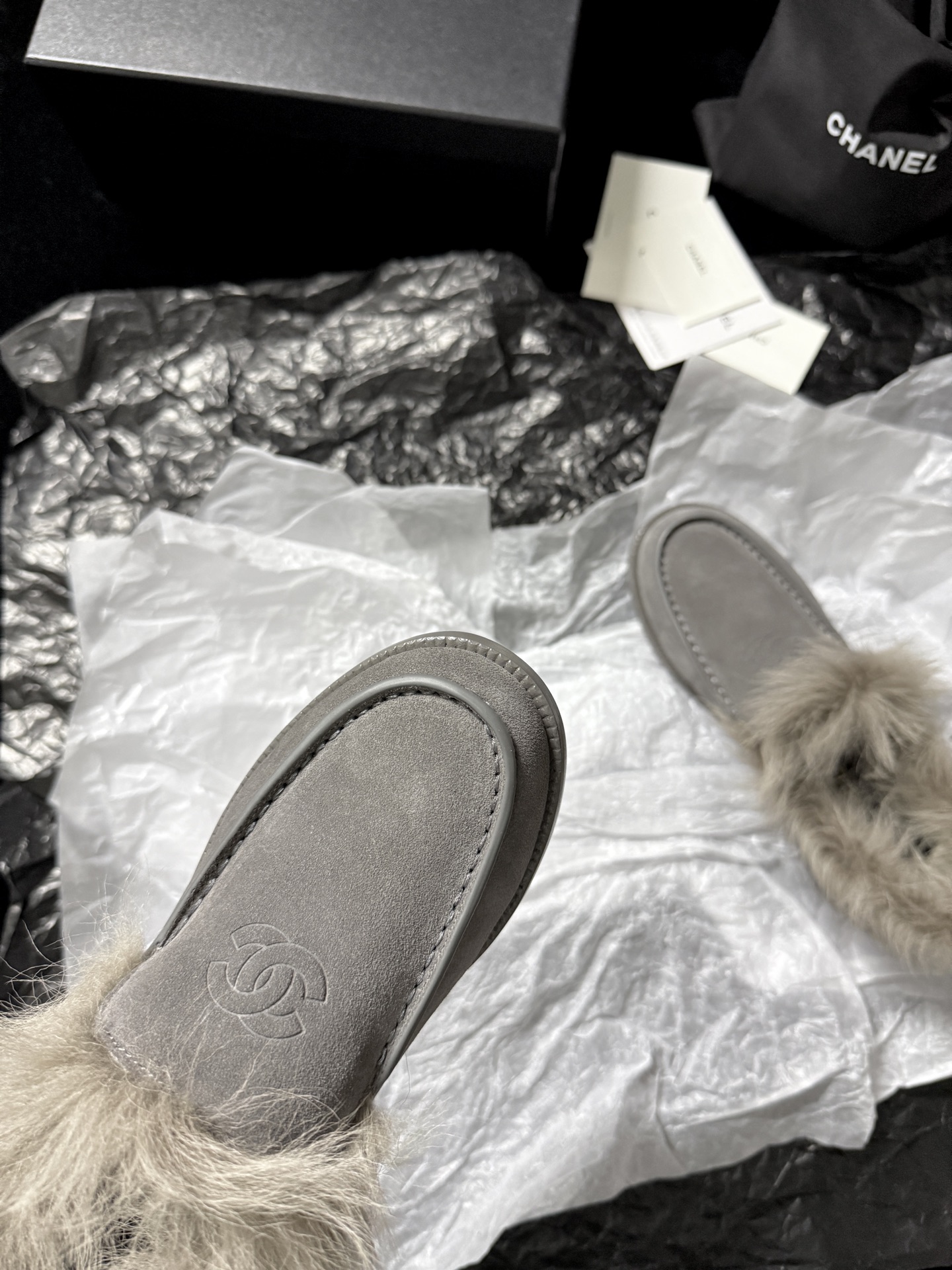 Chanel Furry Chanel shoes