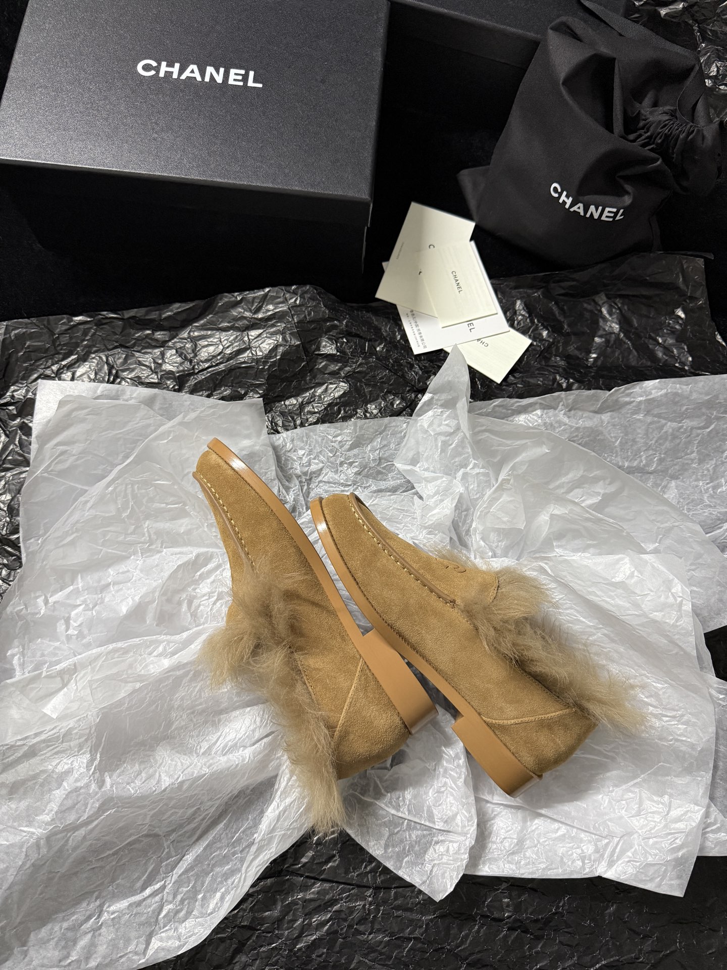 Chanel Furry Chanel shoes