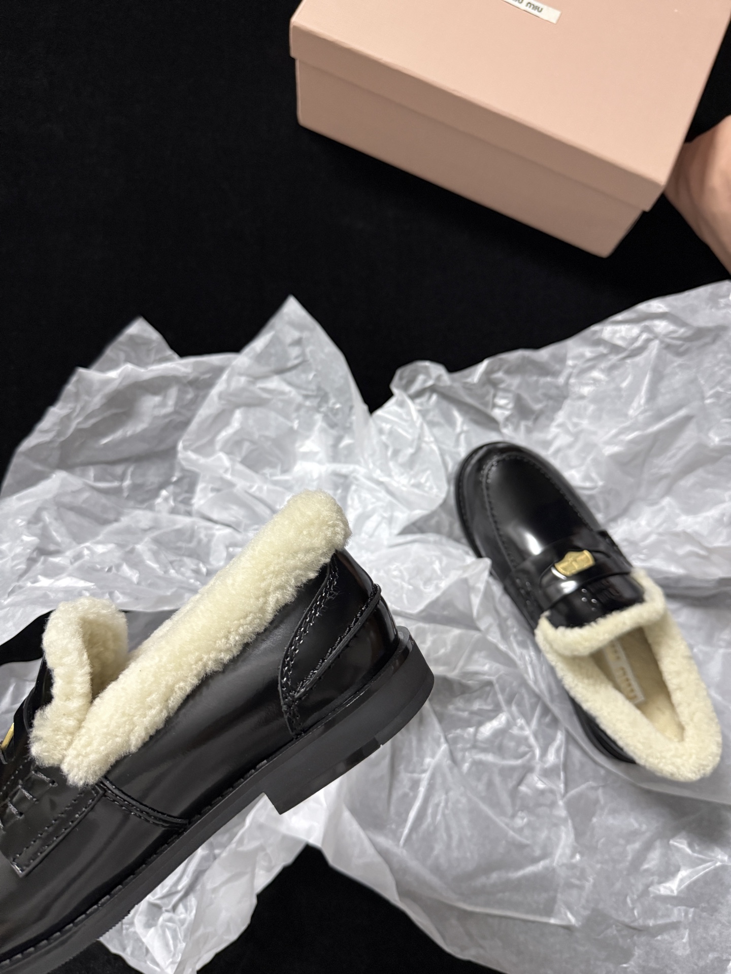 Miu Miu Furry loafers