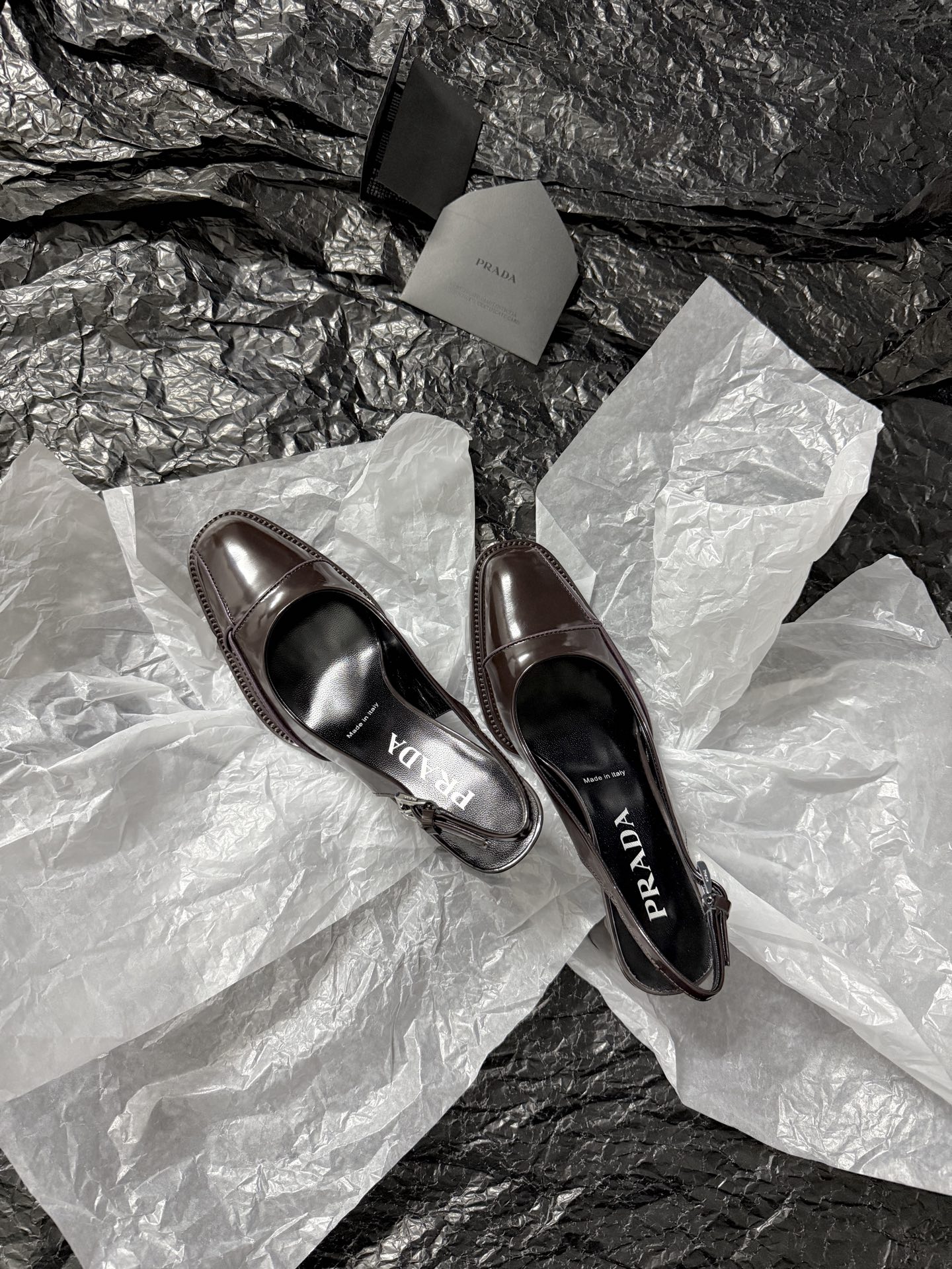 Prada Open-back square toe shoes