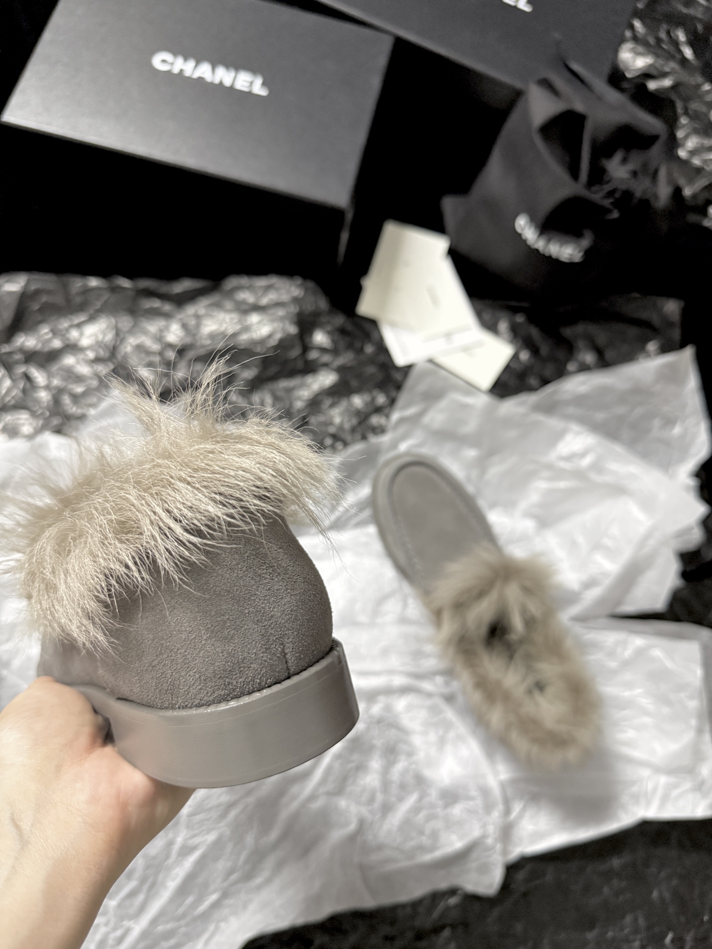 Chanel Furry Chanel shoes