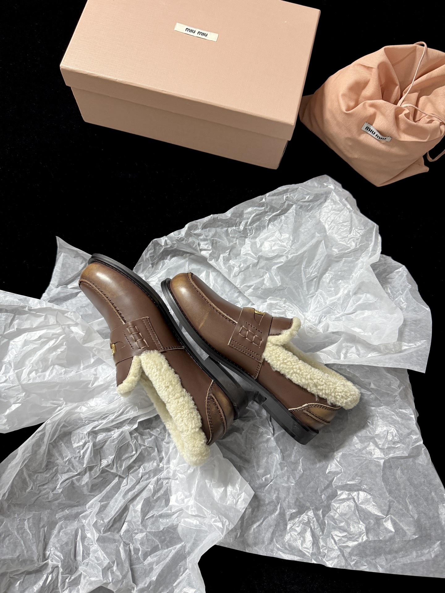 Miu Miu Furry loafers
