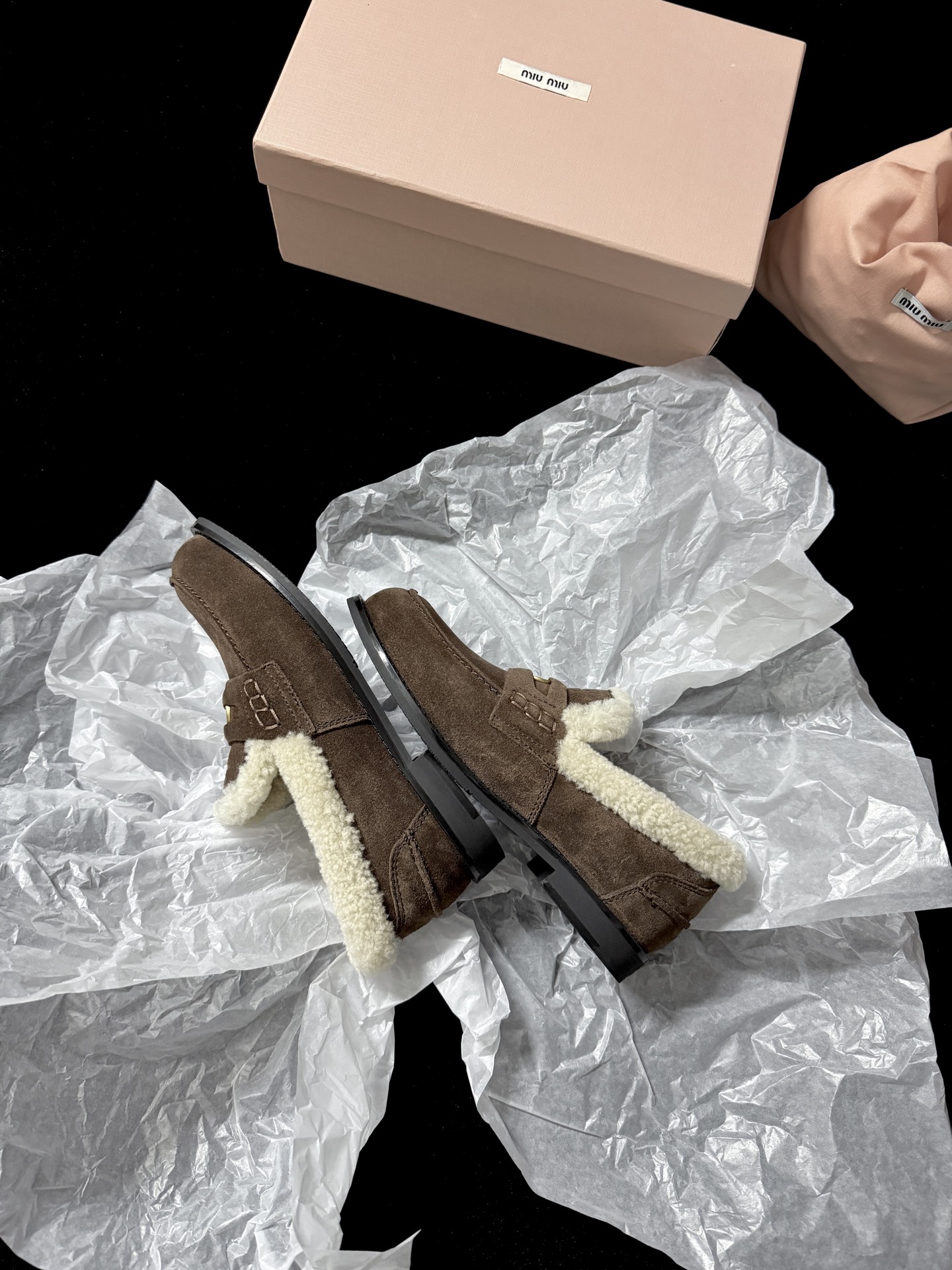 Miu Miu Furry loafers