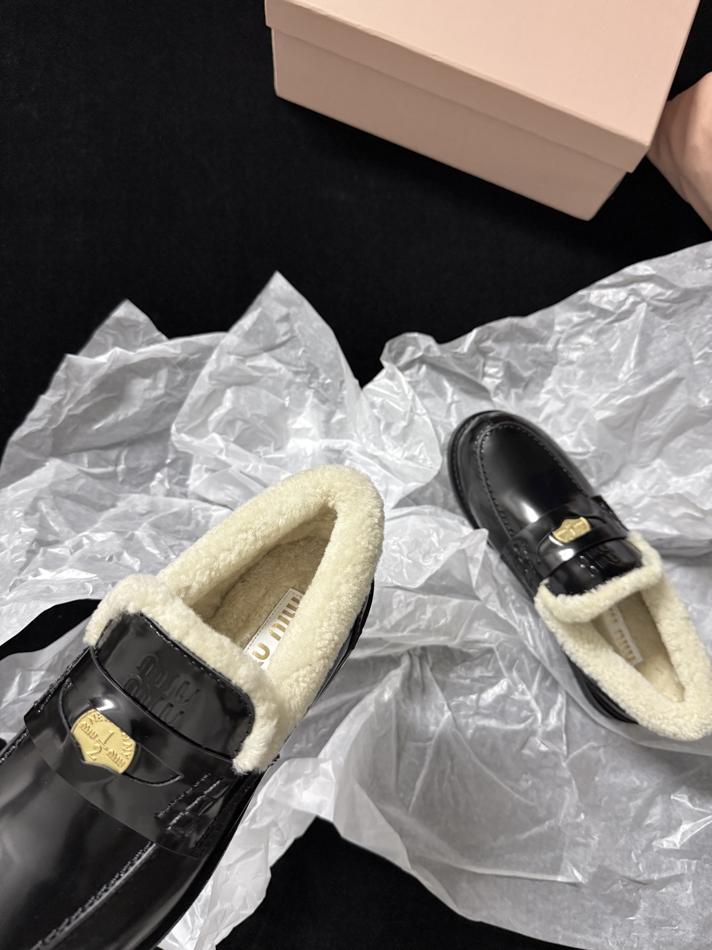 Miu Miu Furry loafers
