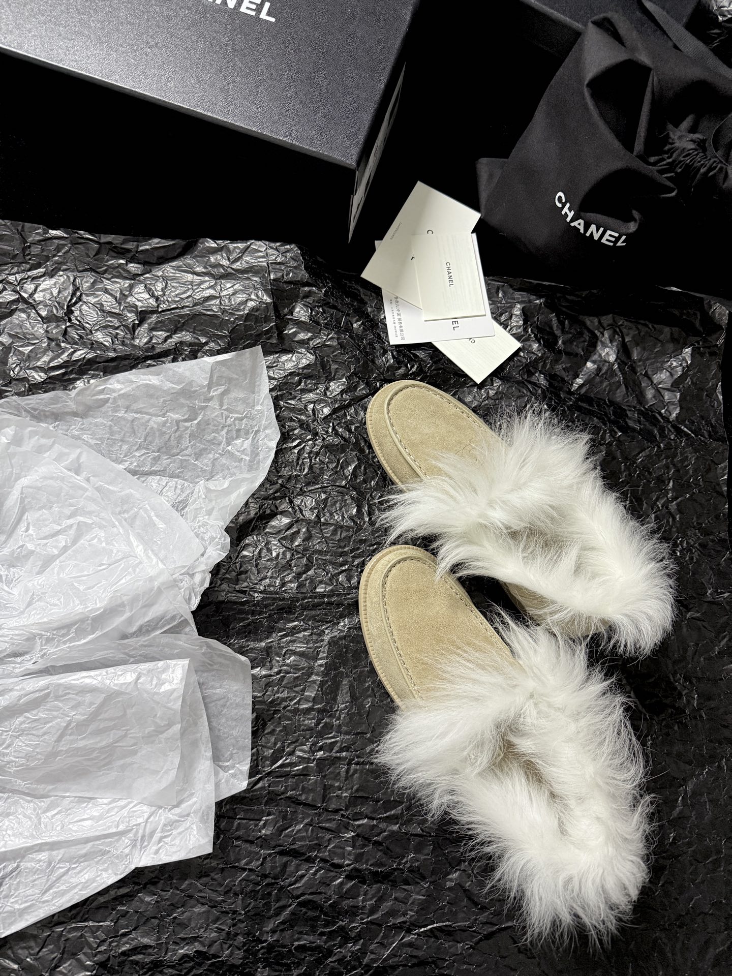 Chanel Furry Chanel shoes