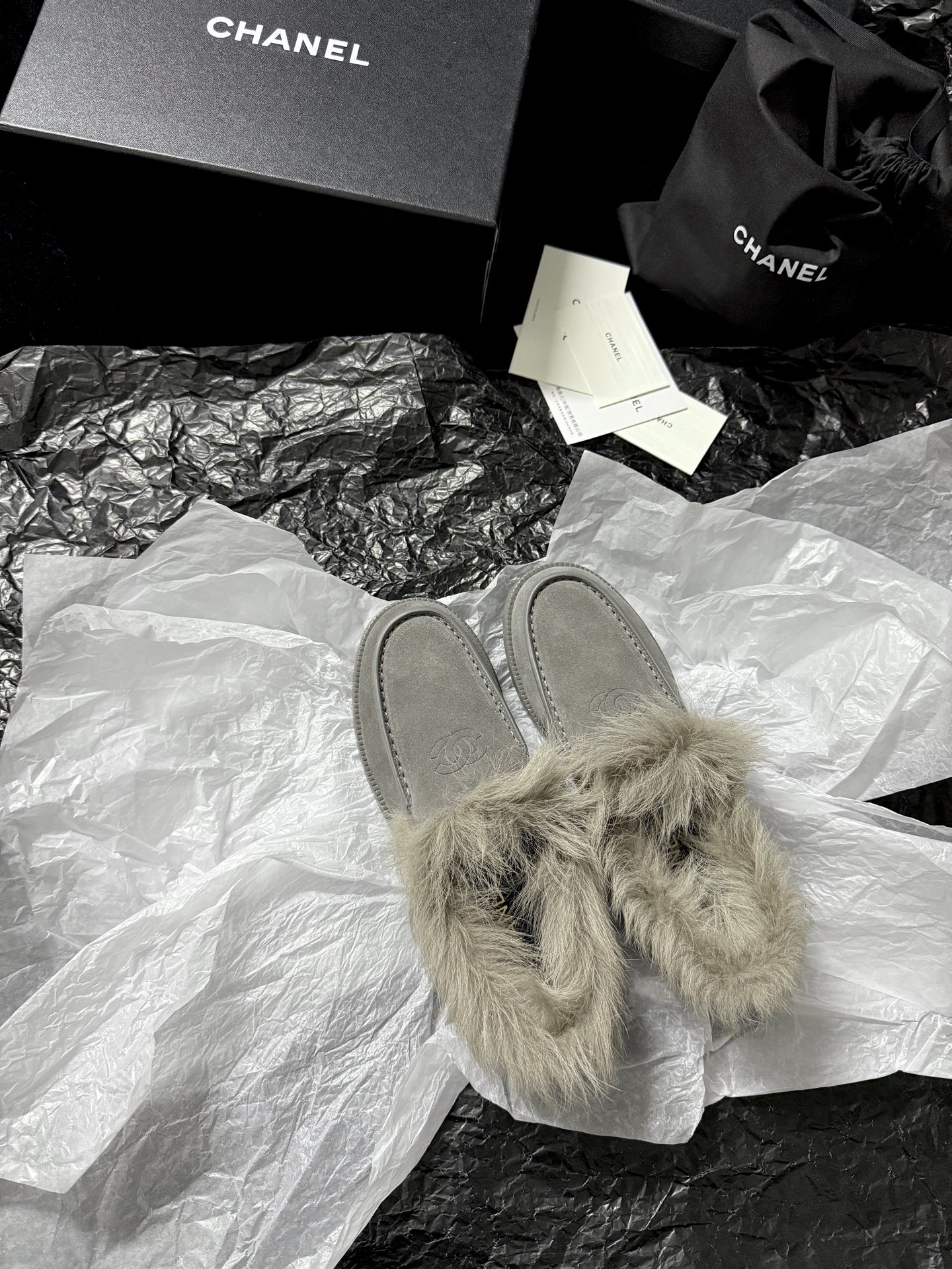 Chanel Furry Chanel shoes
