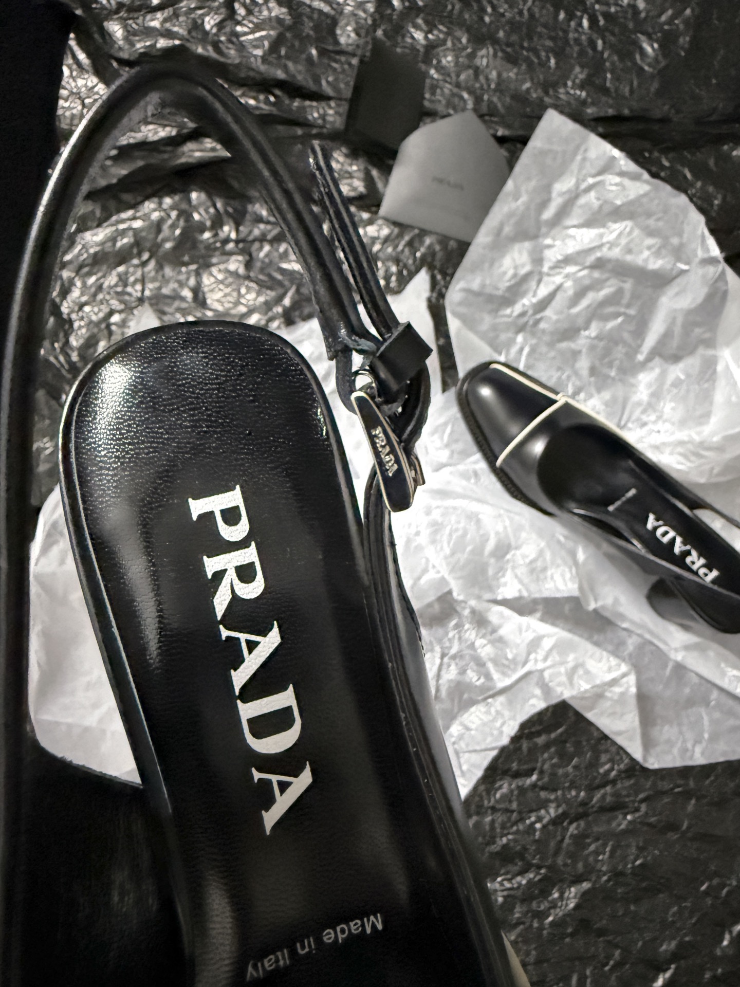 Prada Open-back square toe shoes