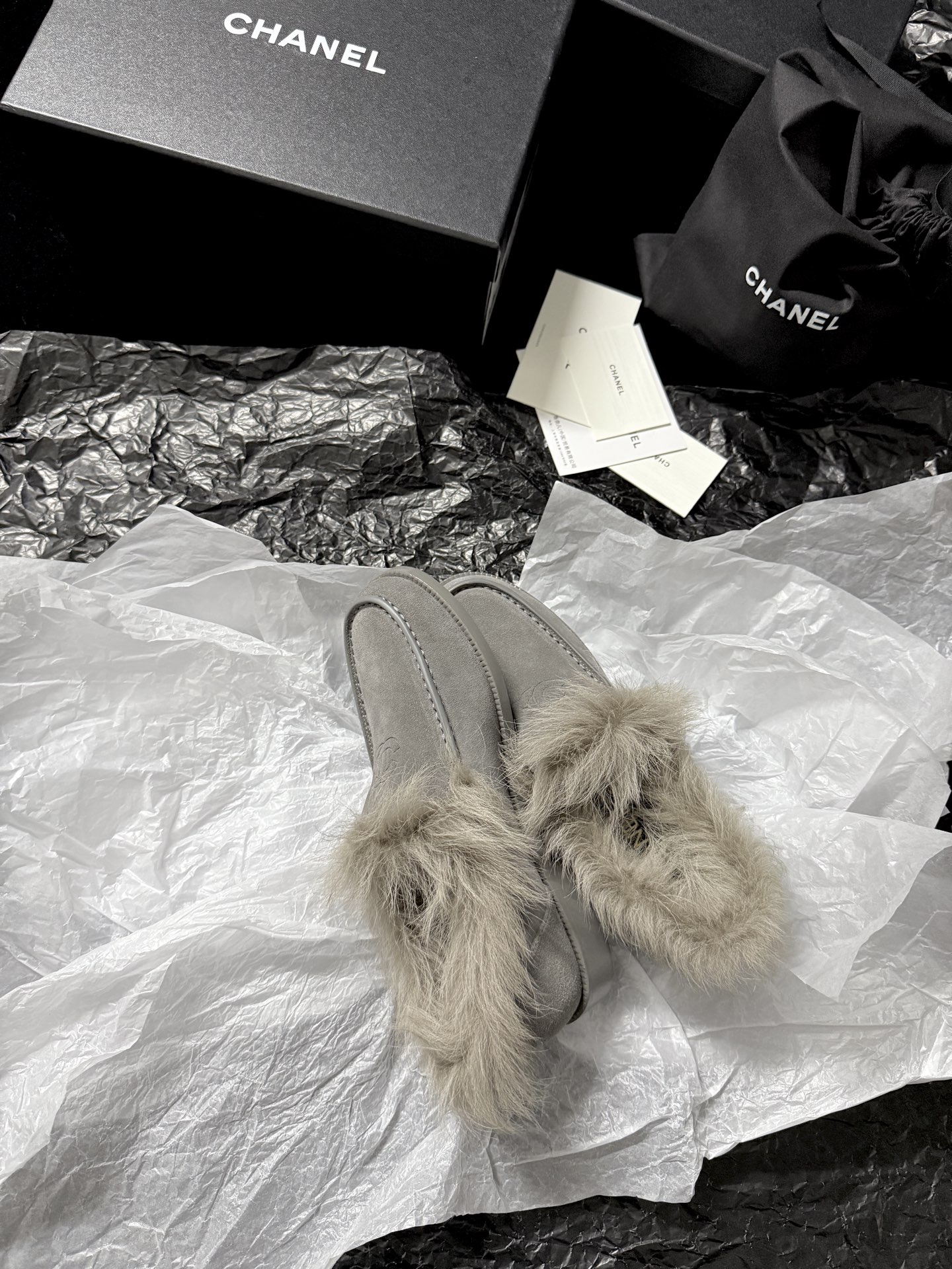 Chanel Furry Chanel shoes