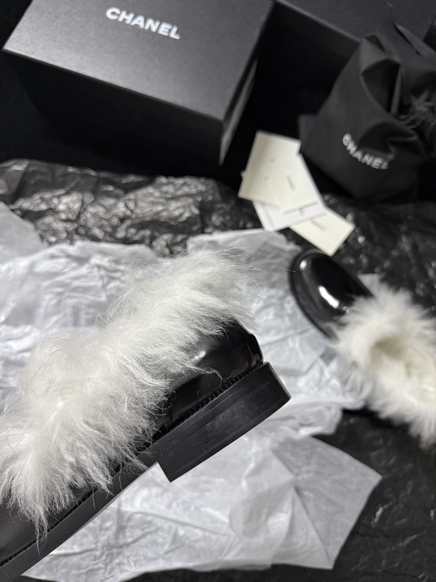 Chanel Furry Chanel shoes