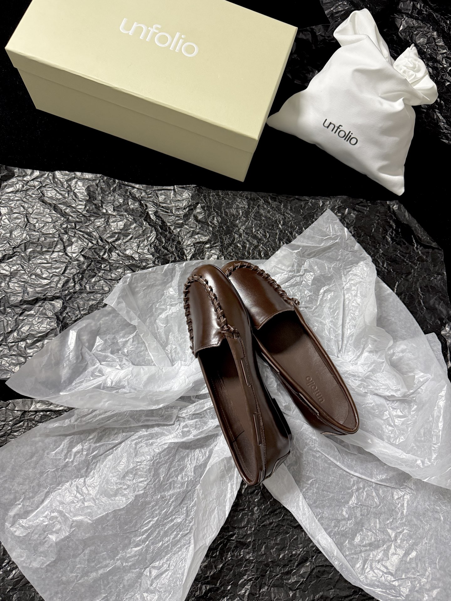 UNFOLIO Braided edge loafers