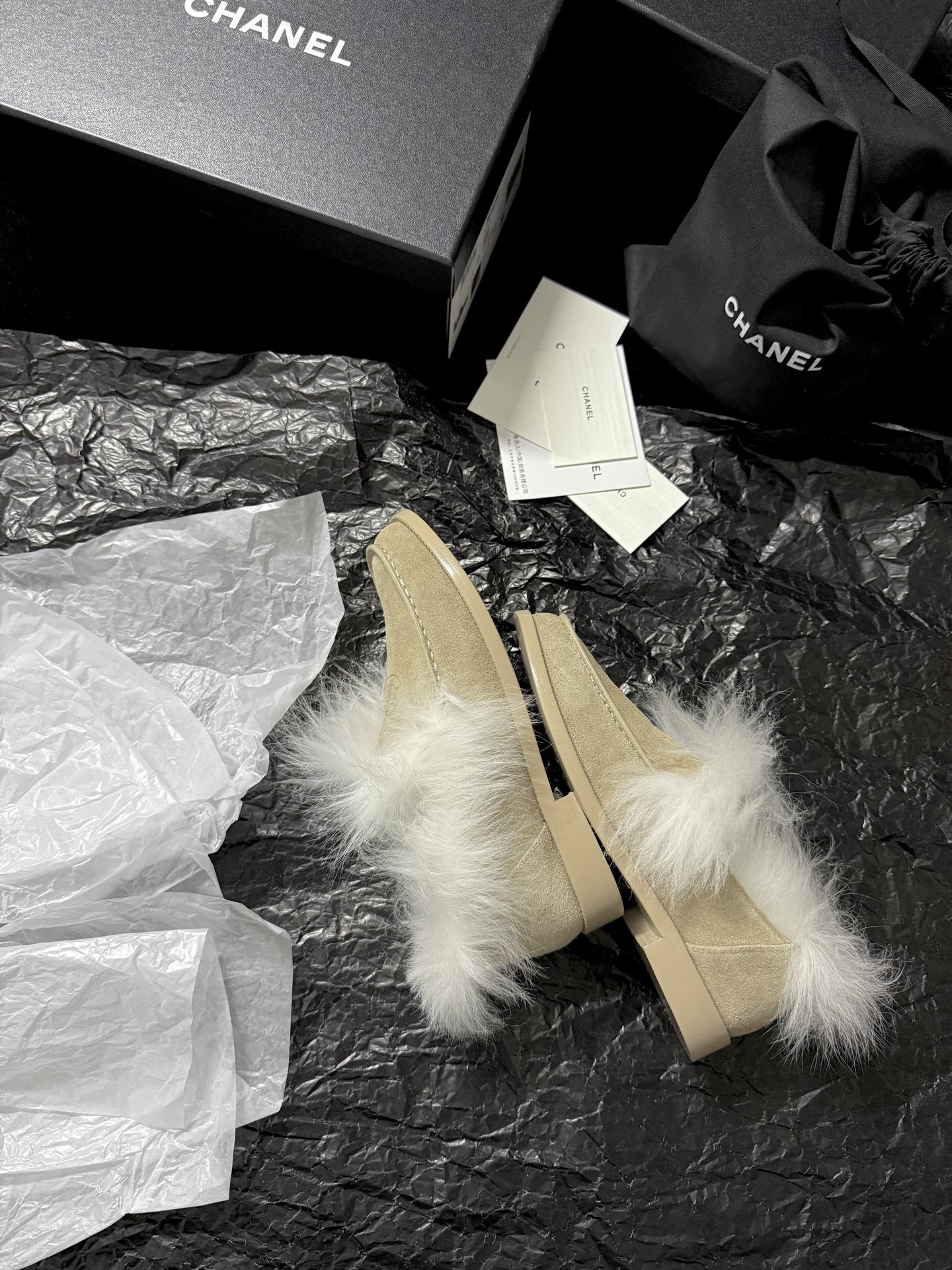 Chanel Furry Chanel shoes
