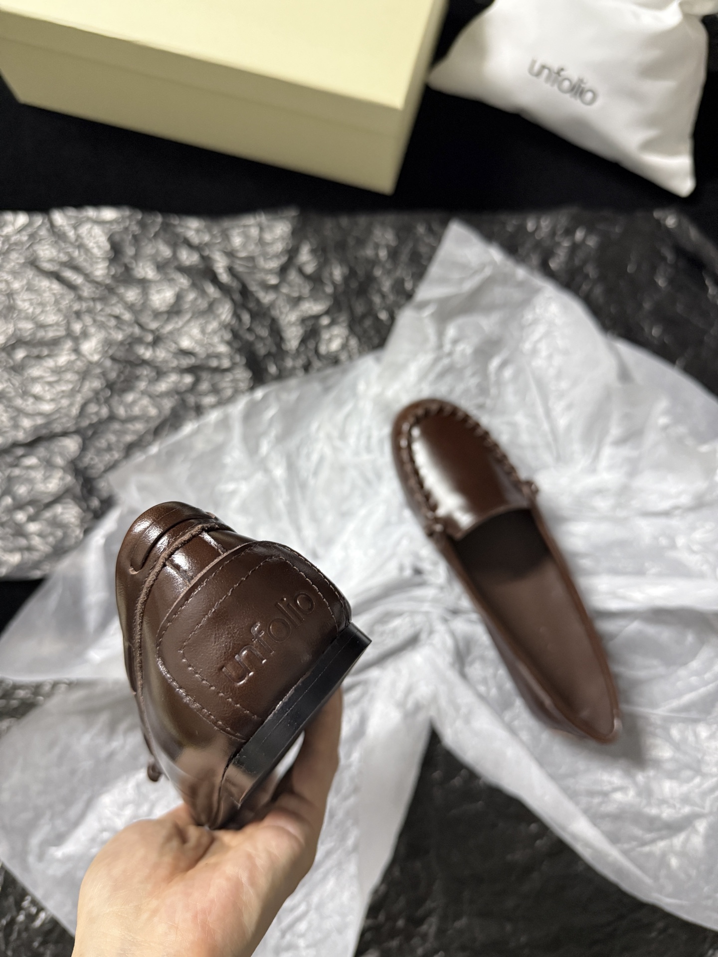 UNFOLIO Braided edge loafers