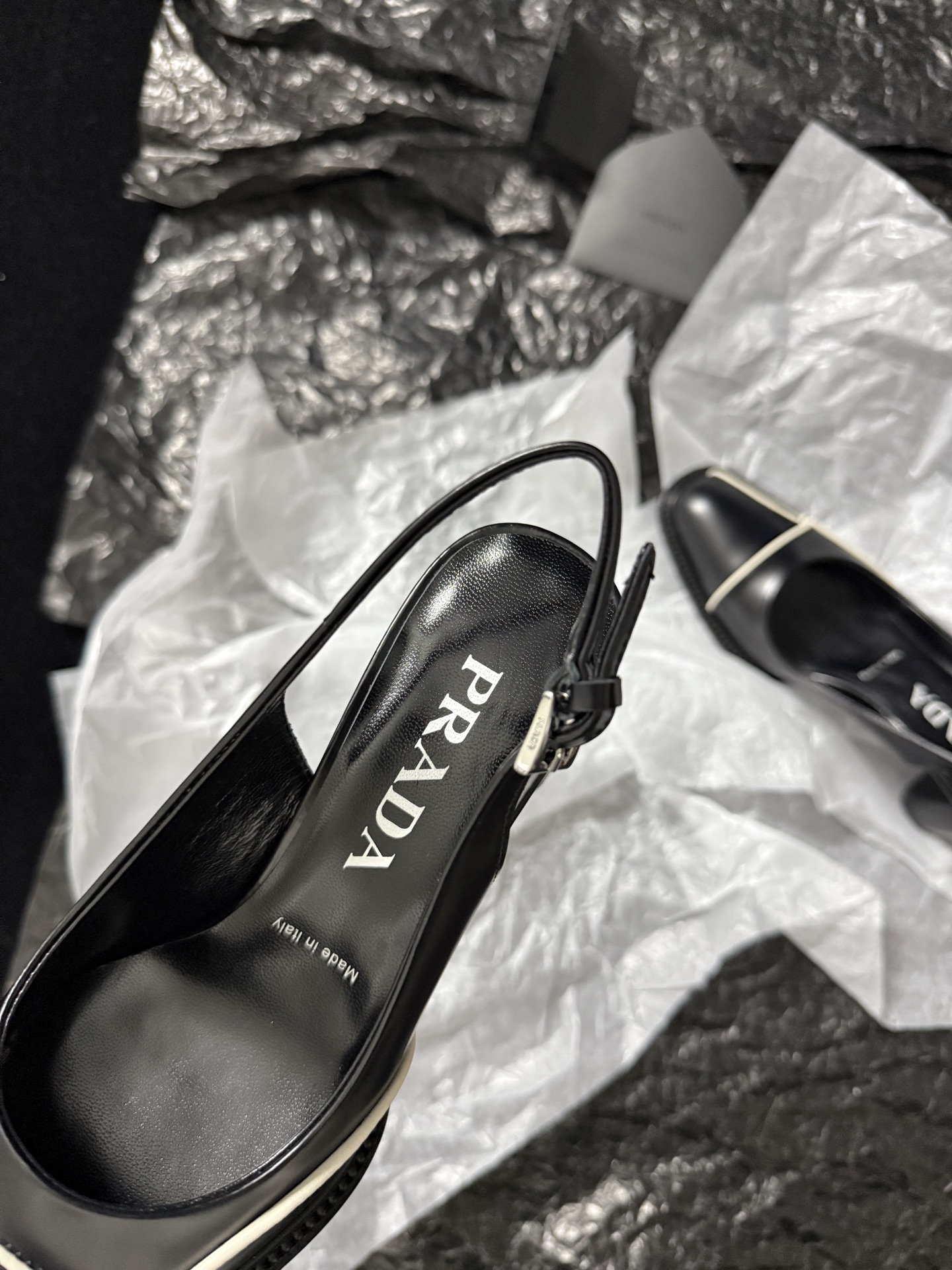 Prada Open-back square toe shoes