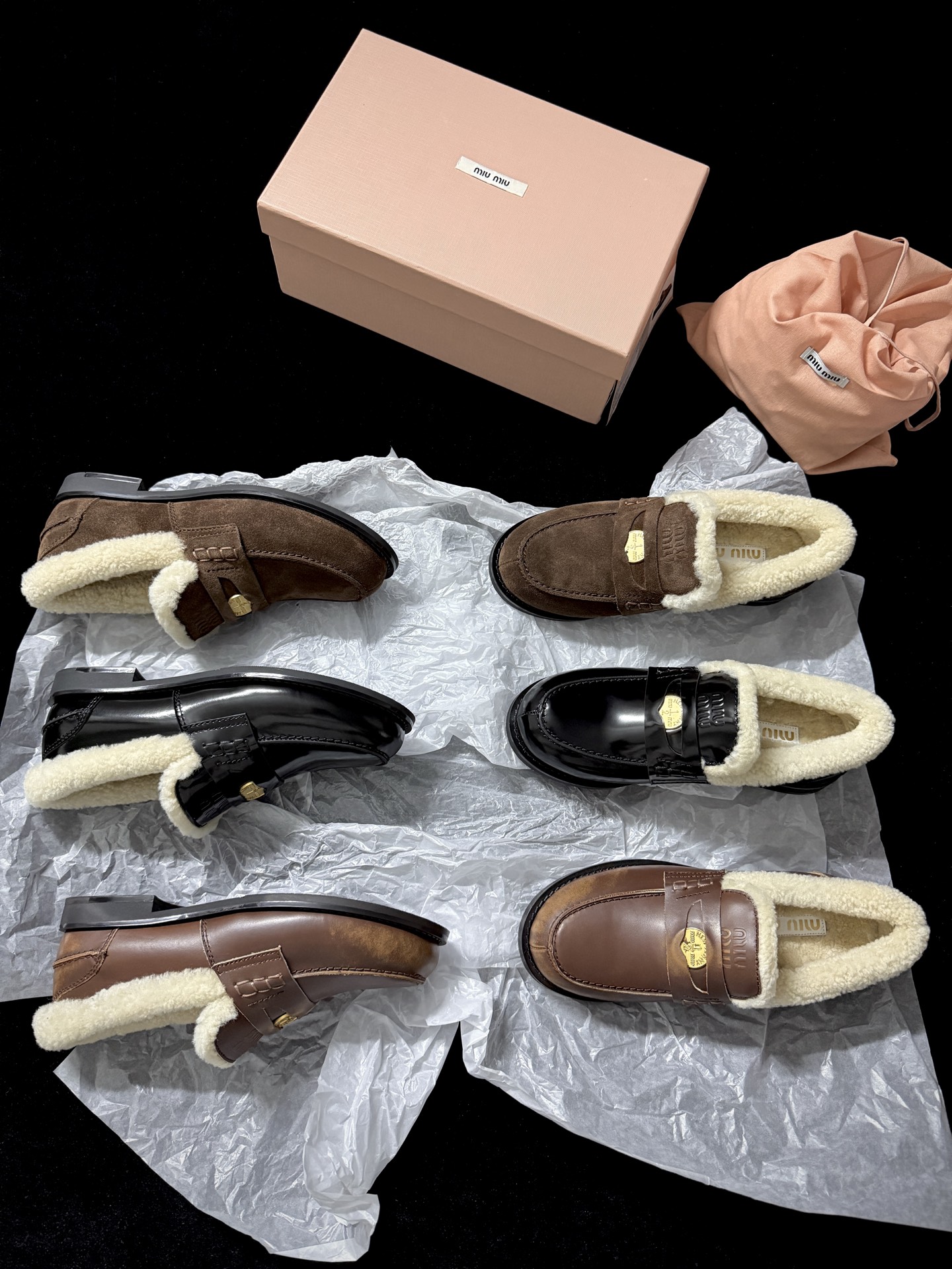 Miu Miu Furry loafers