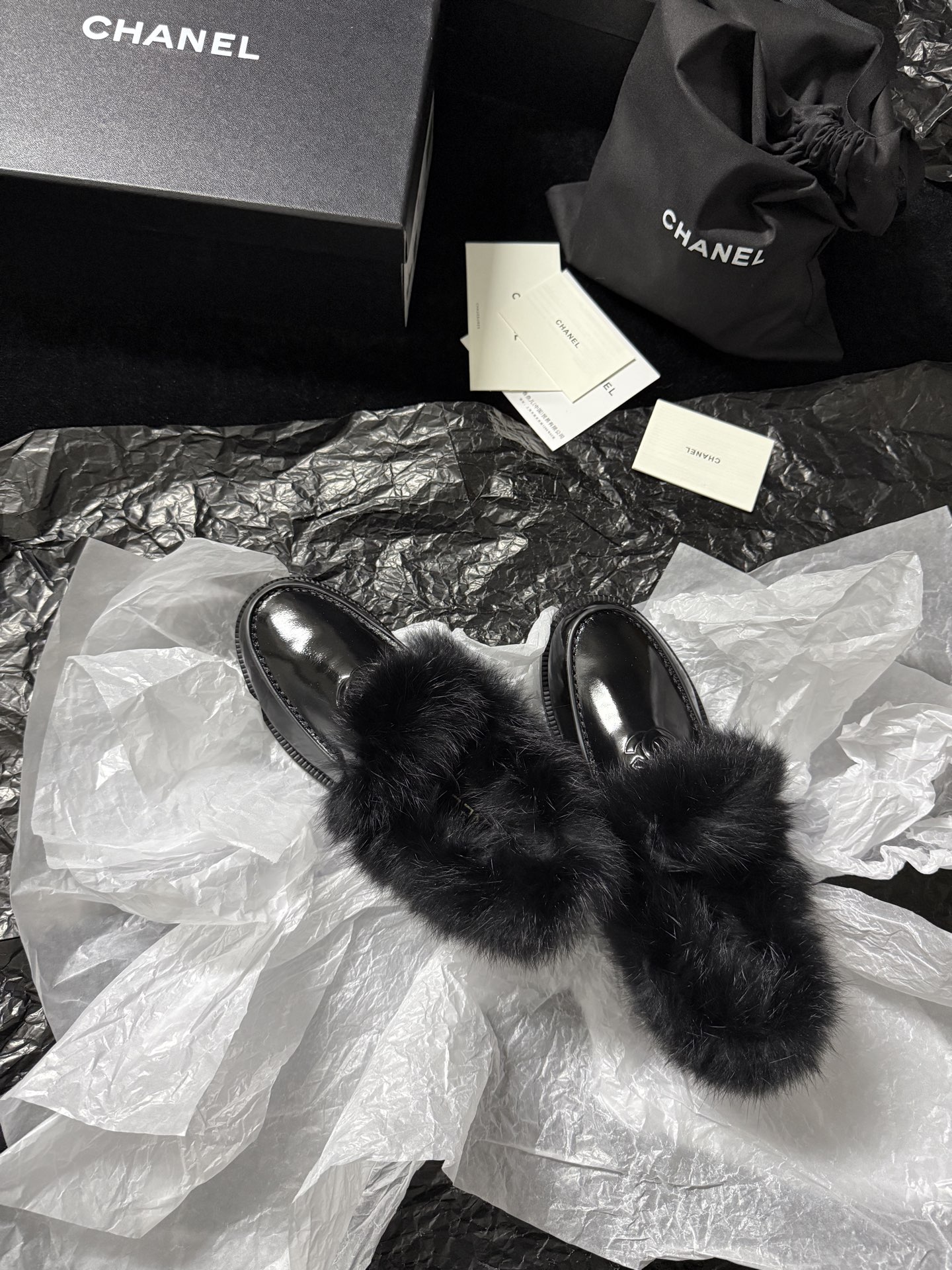 Chanel Furry Chanel shoes