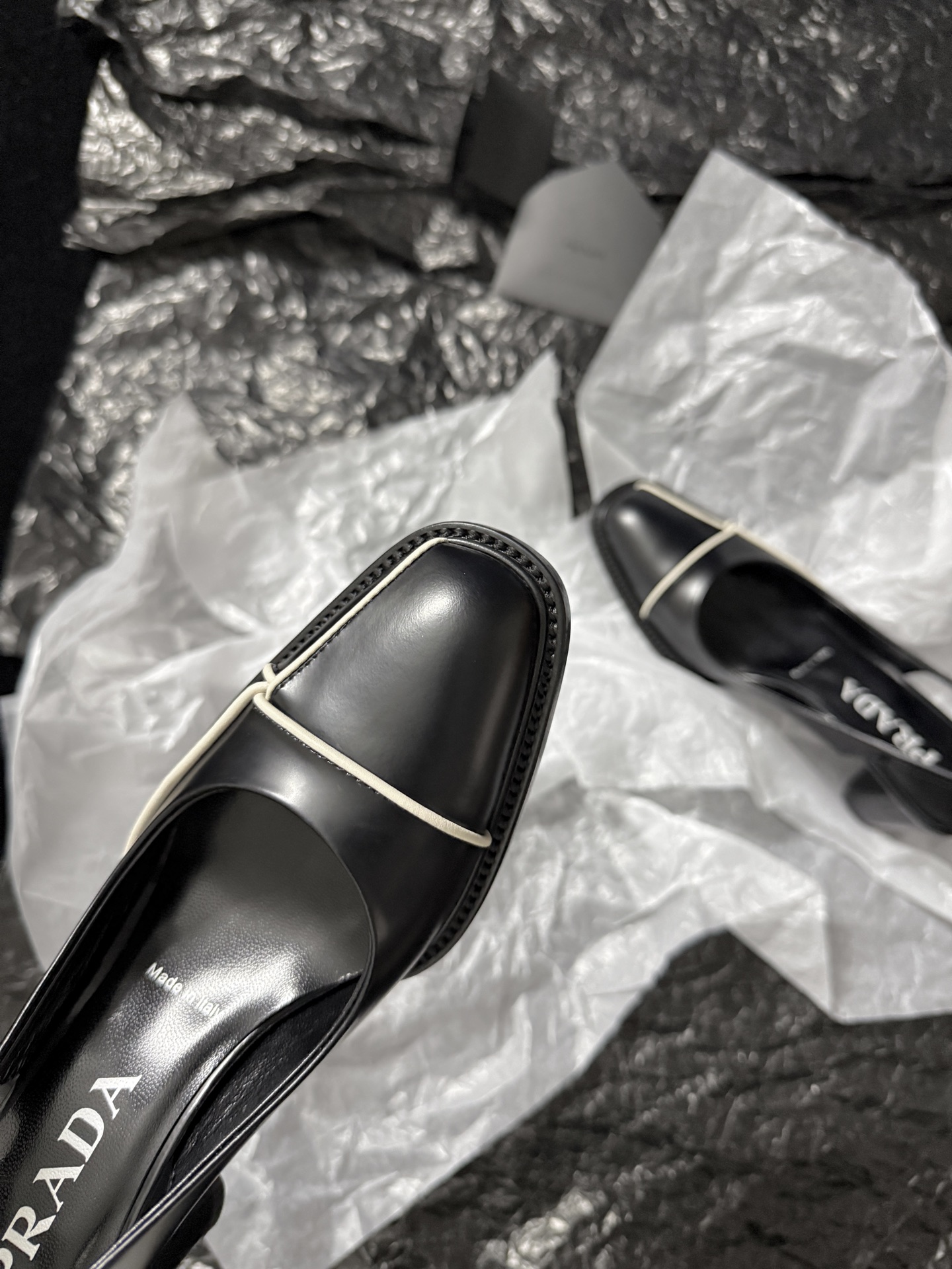 Prada Open-back square toe shoes