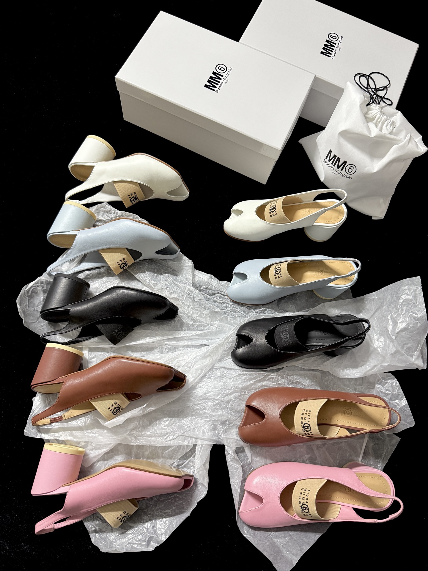 Maison Margiela Pointed last open-toe slippers