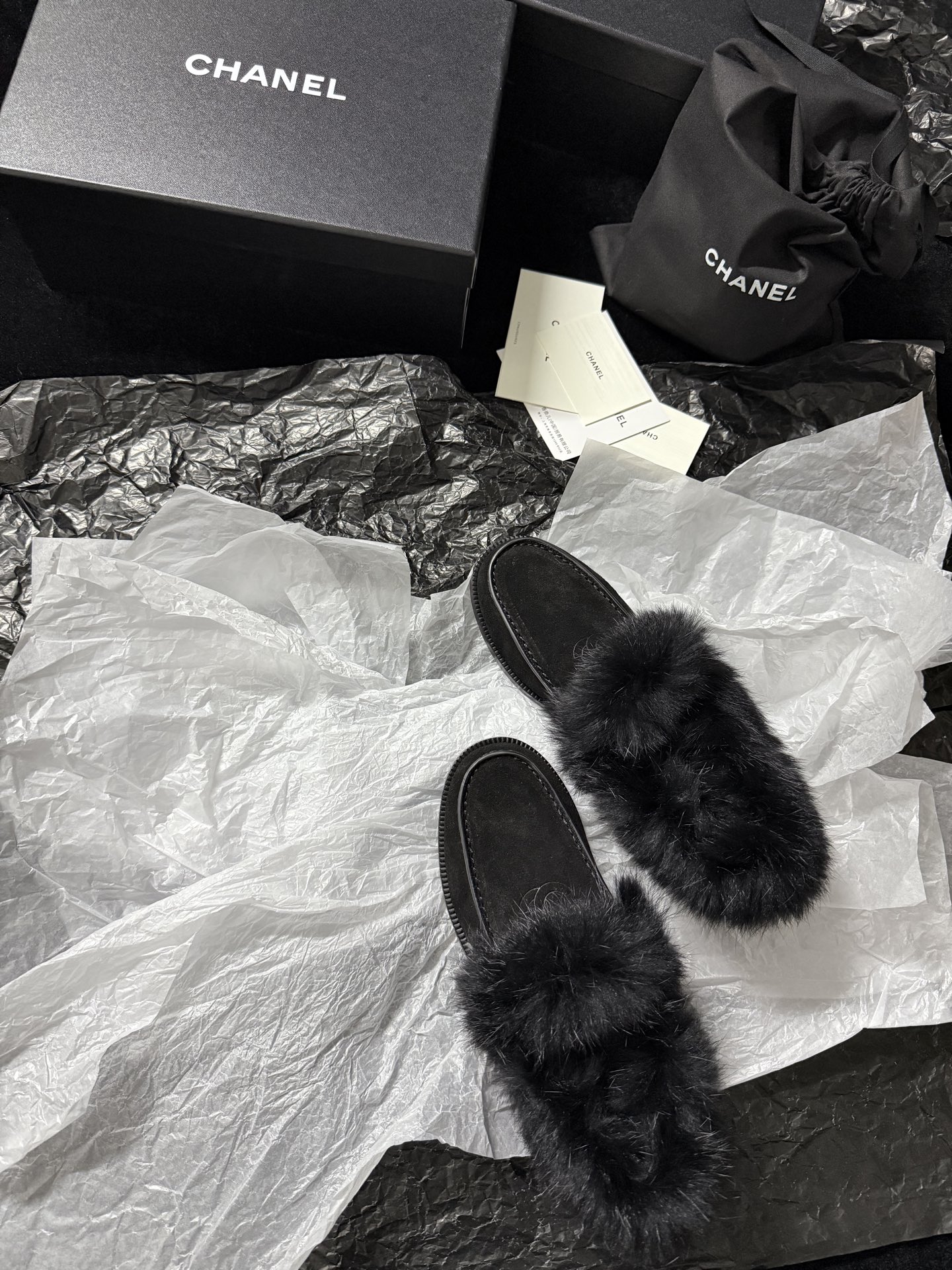 Chanel Furry Chanel shoes