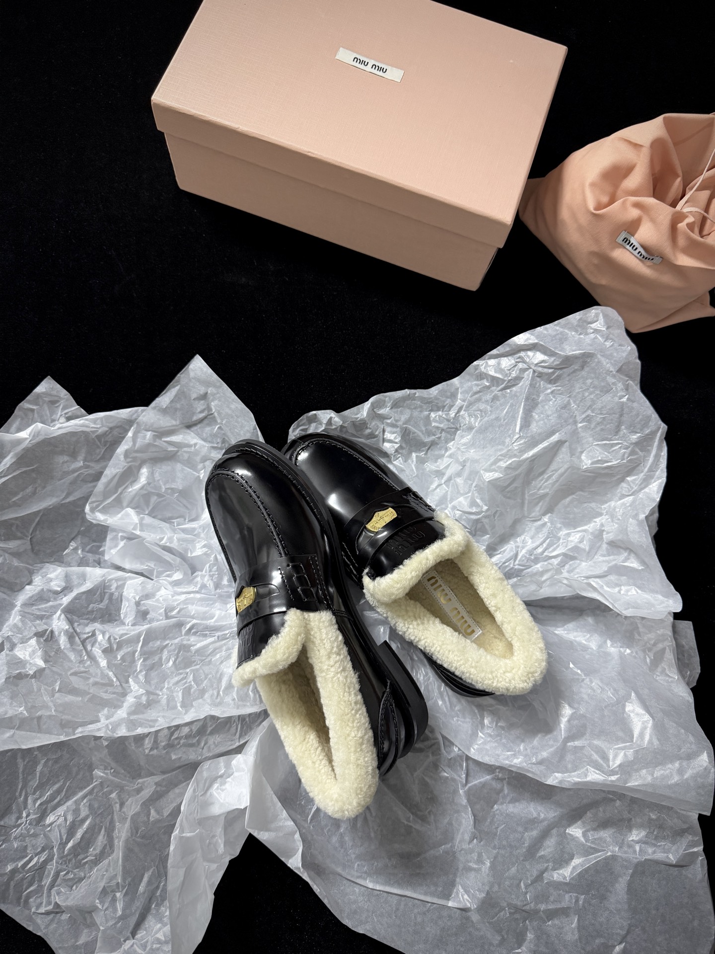 Miu Miu Furry loafers