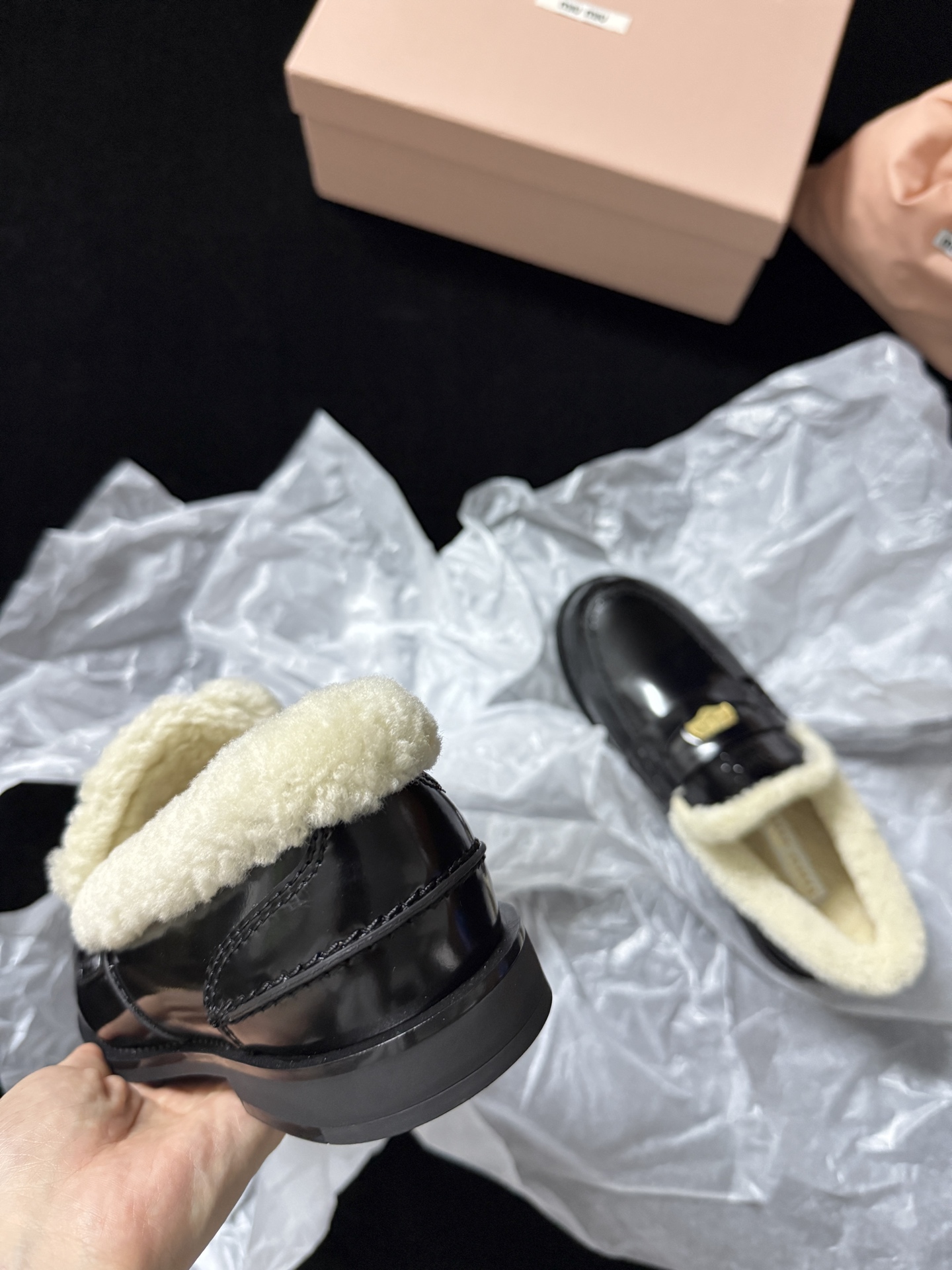 Miu Miu Furry loafers