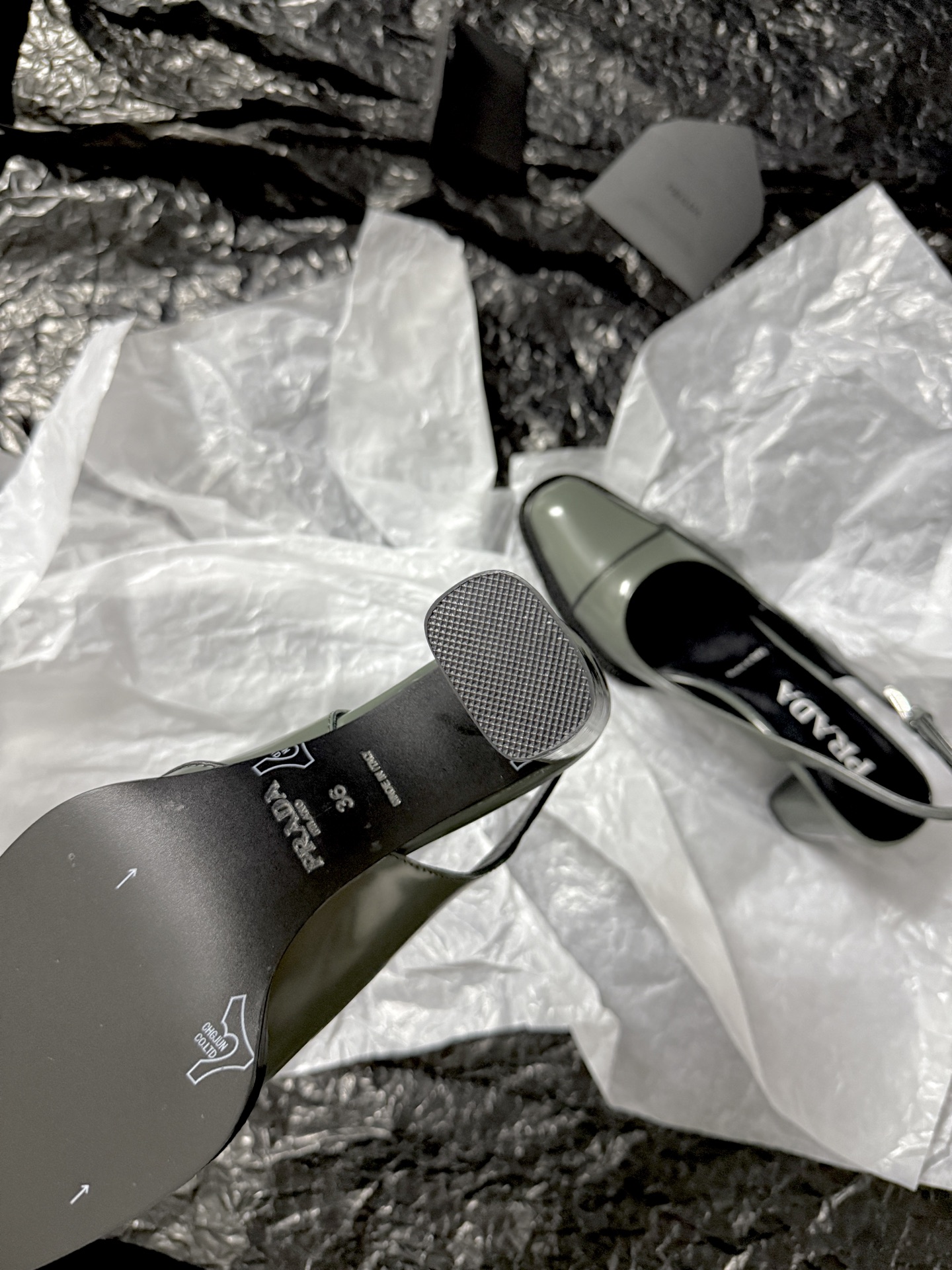 Prada Open-back square toe shoes