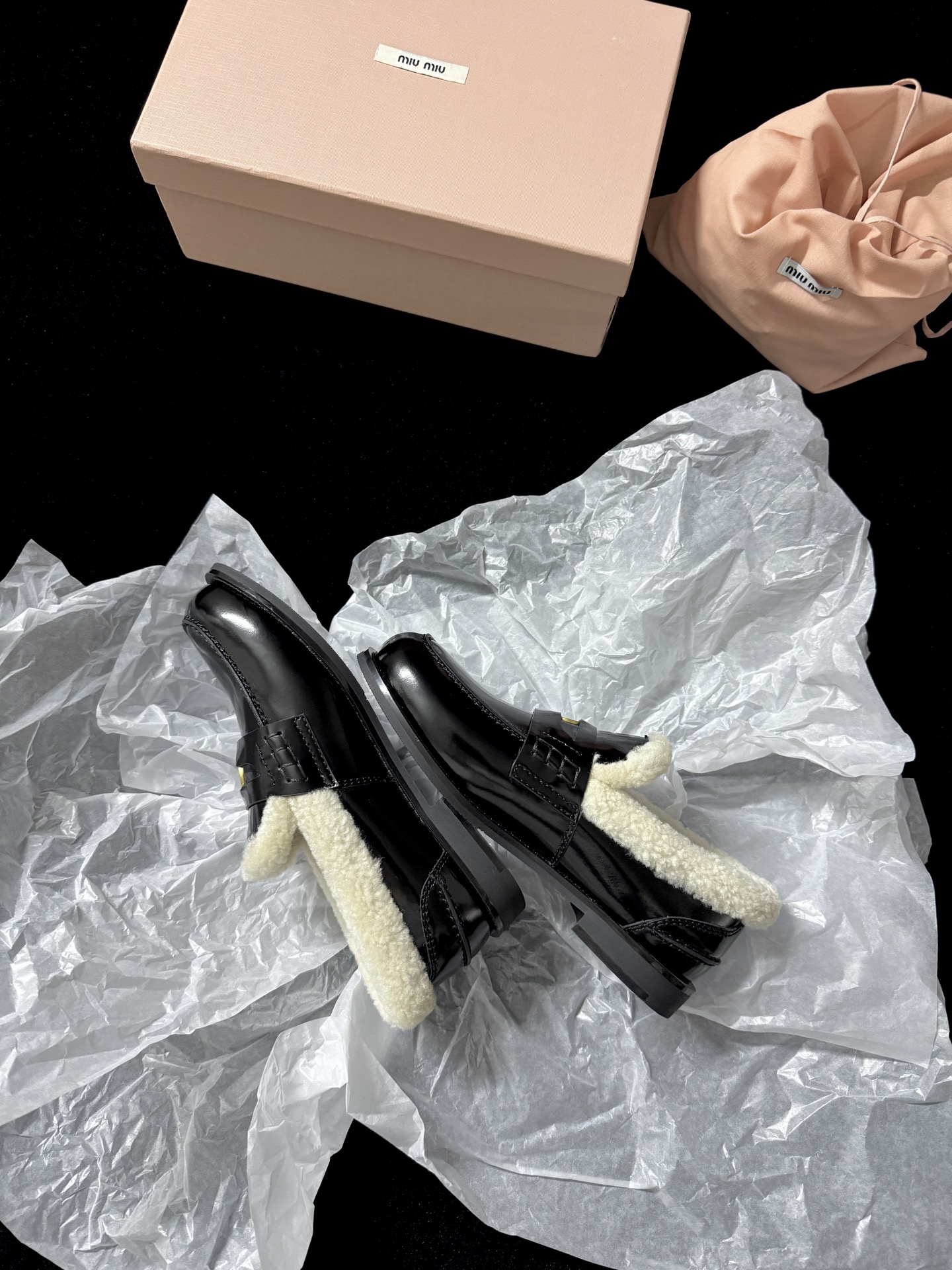 Miu Miu Furry loafers