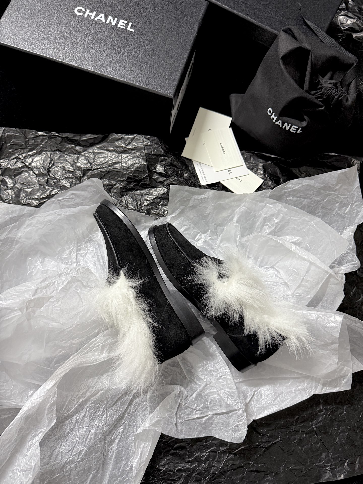 Chanel Furry Chanel shoes