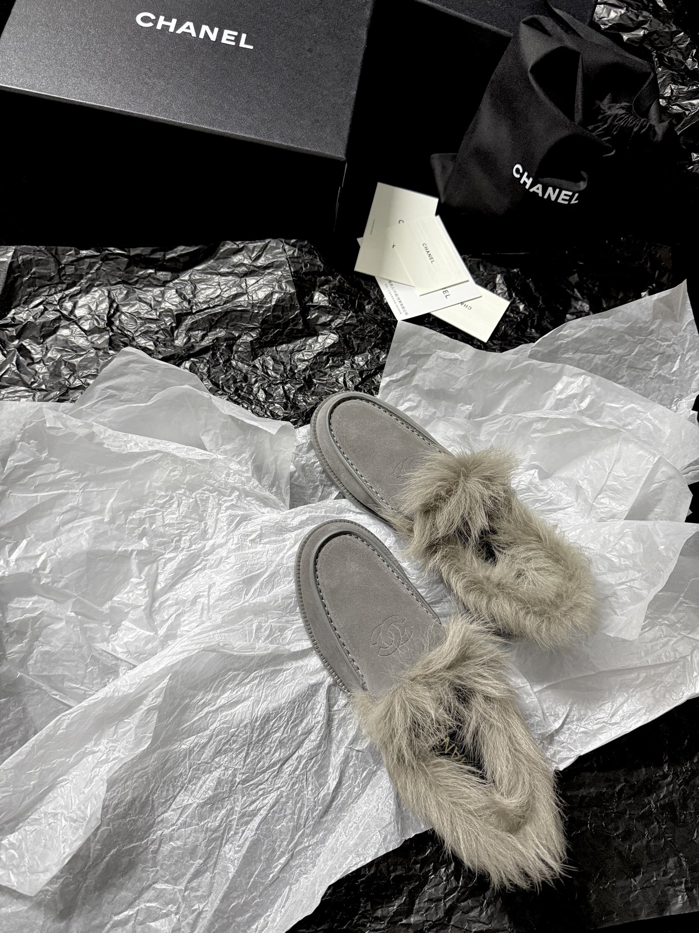 Chanel Furry Chanel shoes